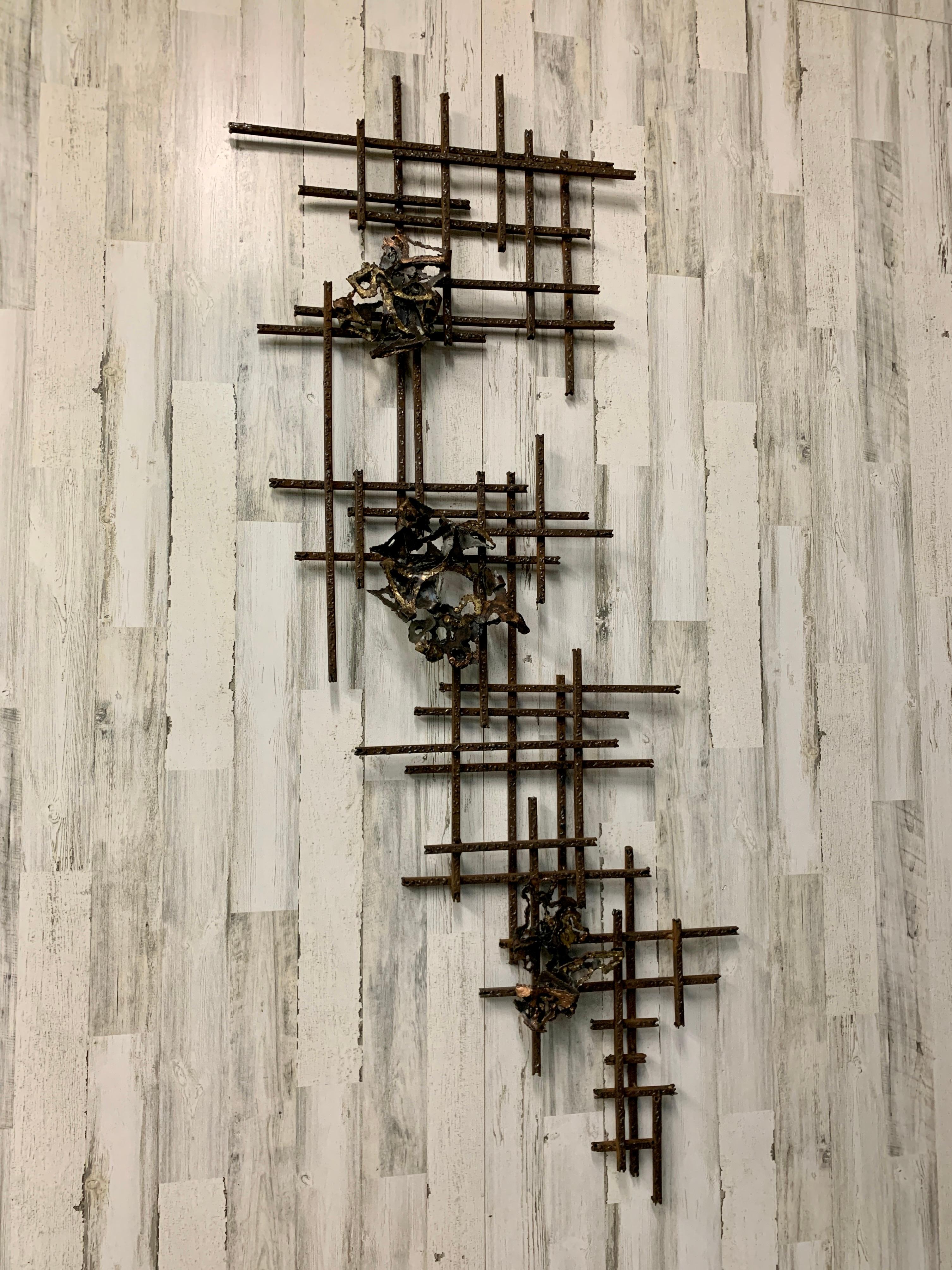 1970s Brutalist Wall Sculpture For Sale 4
