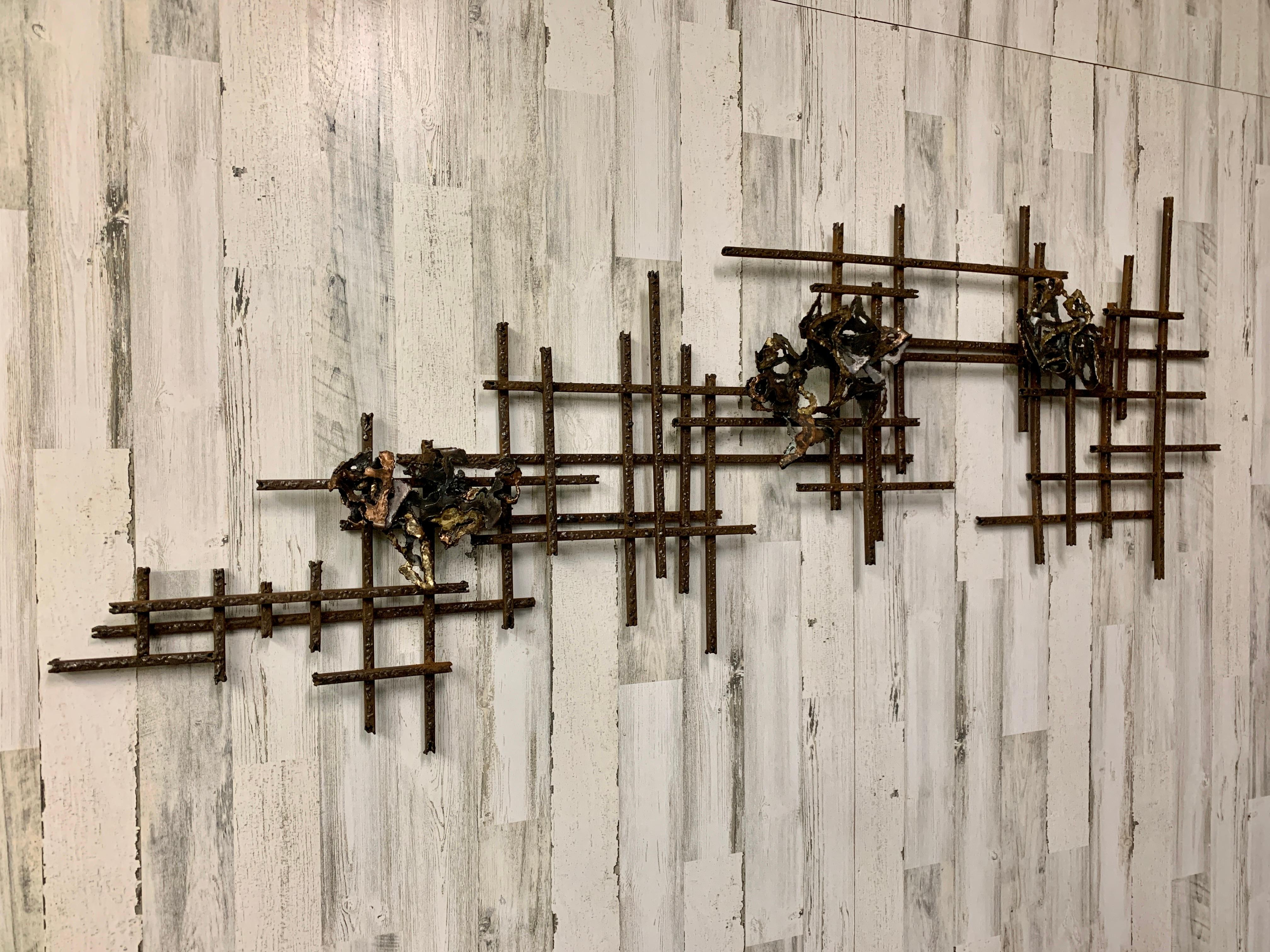 1970s Brutalist Wall Sculpture For Sale 5