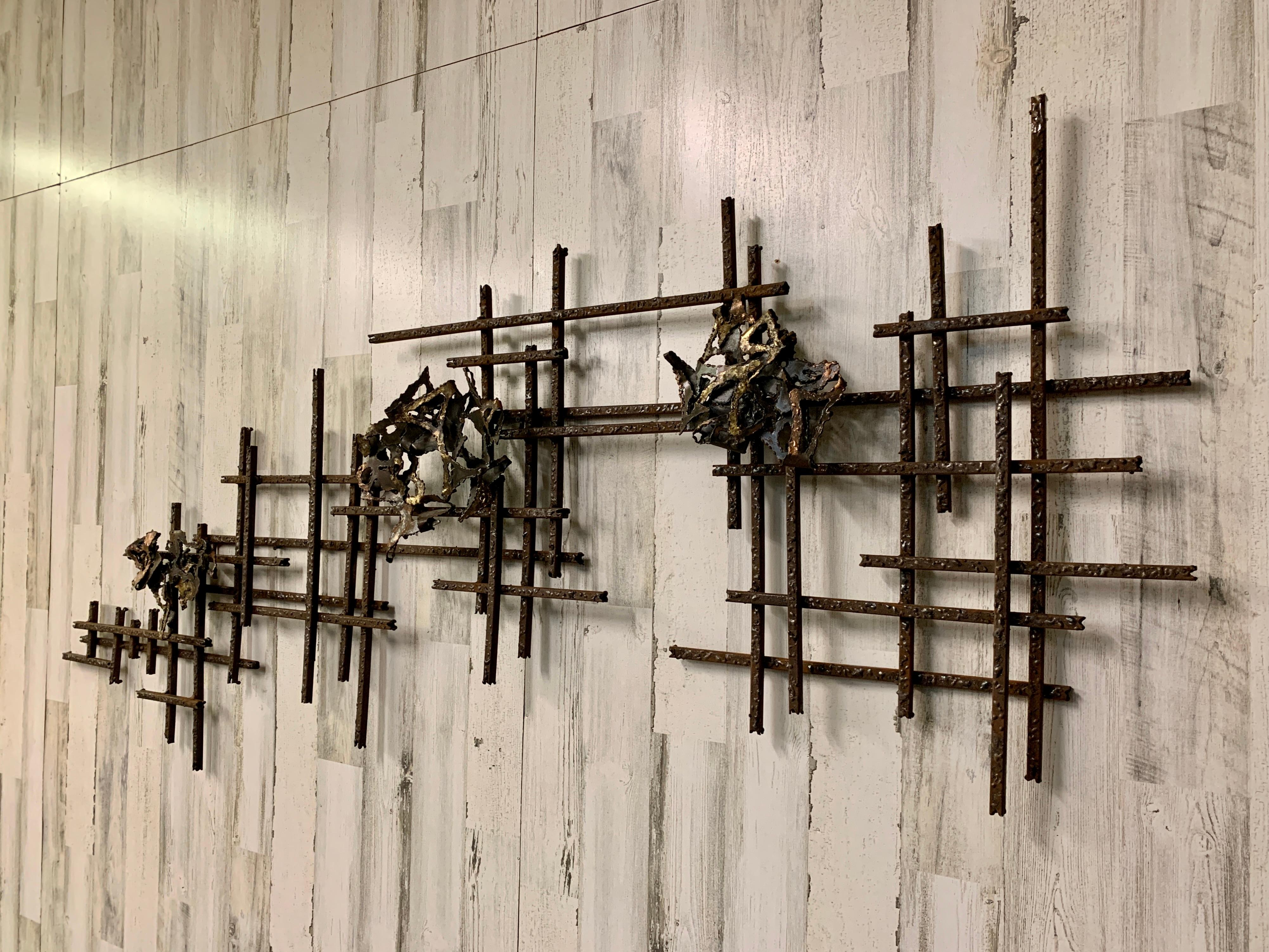 1970s Brutalist Wall Sculpture For Sale 6