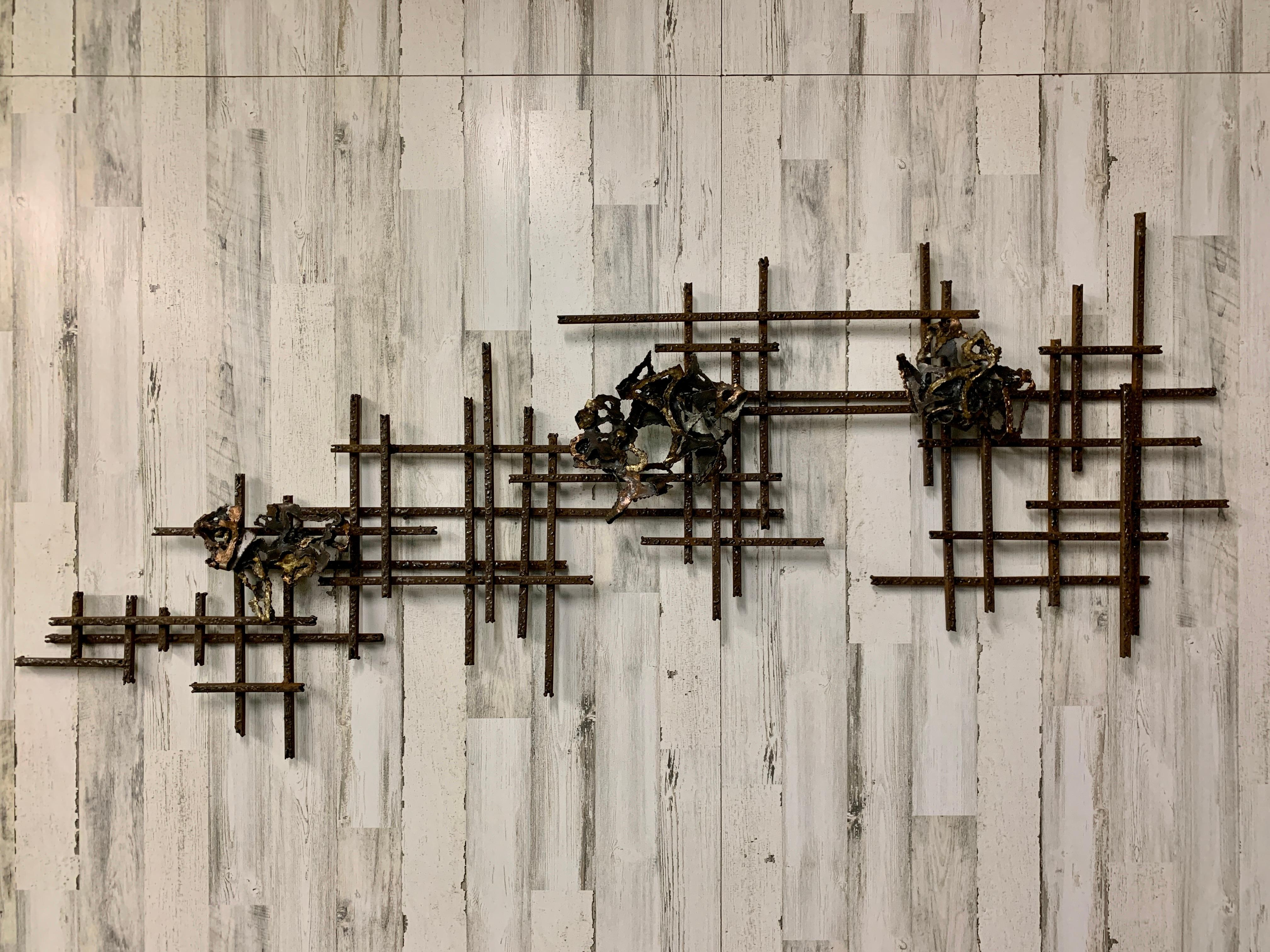 20th Century 1970s Brutalist Wall Sculpture For Sale