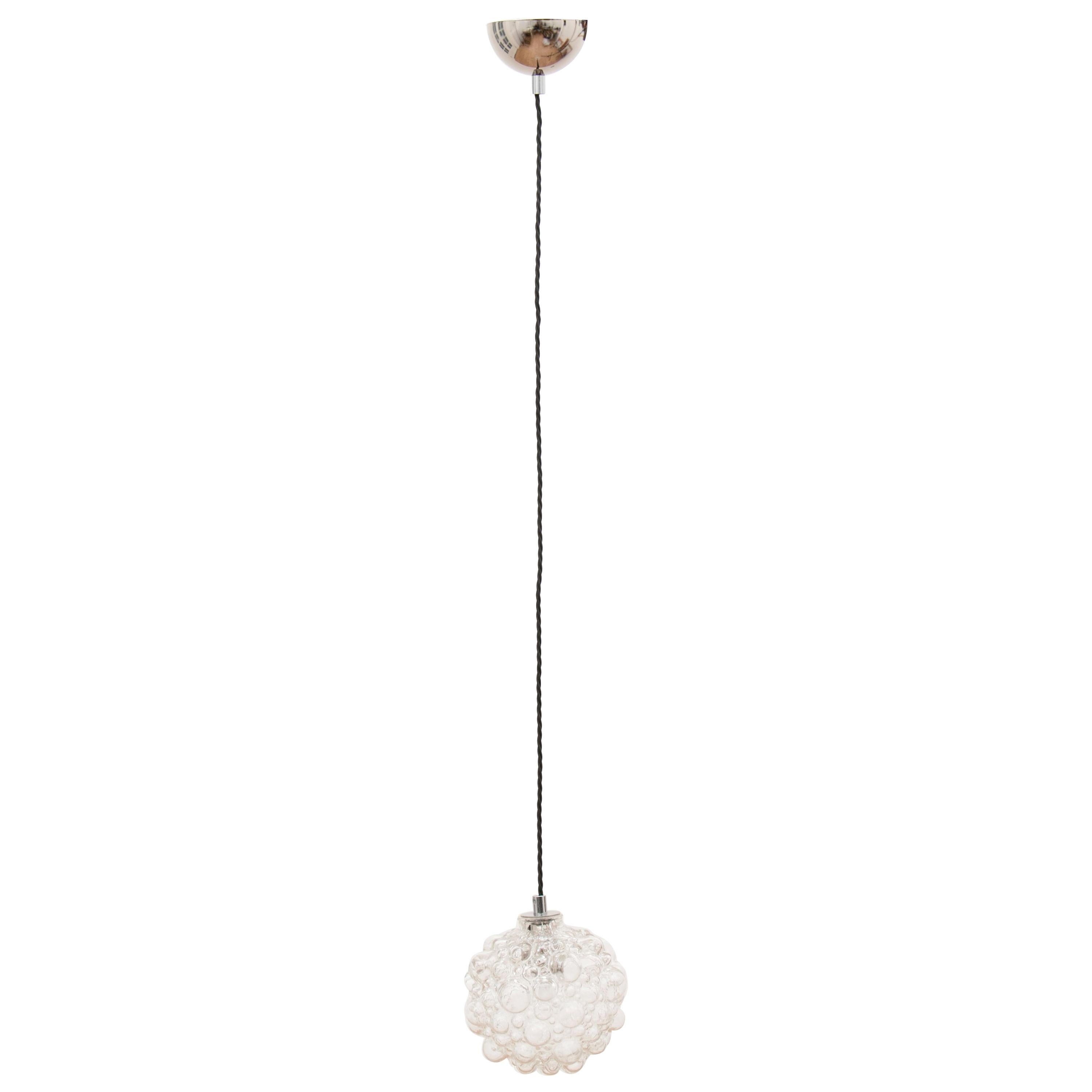 1970s Bubble Glass Pendant Light by Helena Tynell for Glashütte Limburg