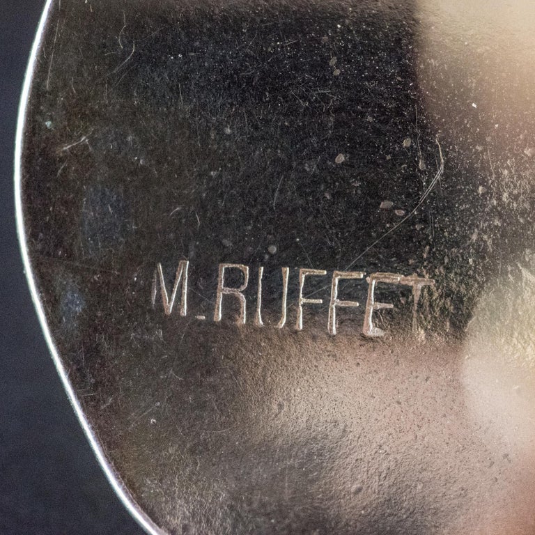 1970s Buffet Signed Engraved Silver Plated Cuff Bracelet at 1stDibs