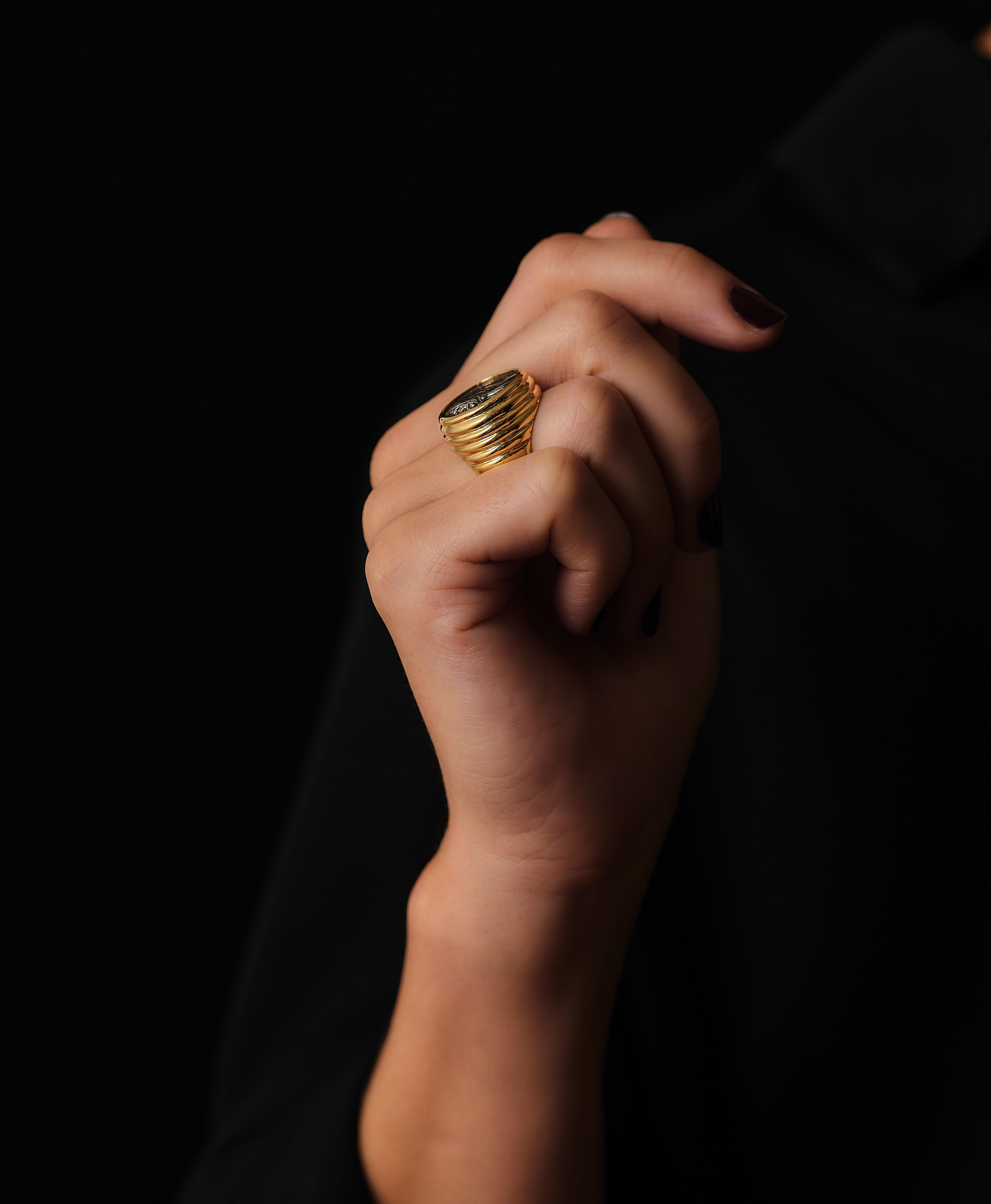 Anillo Bulgari Monete años 70, Emperador Commudos 180 - 192dc Retro en venta
