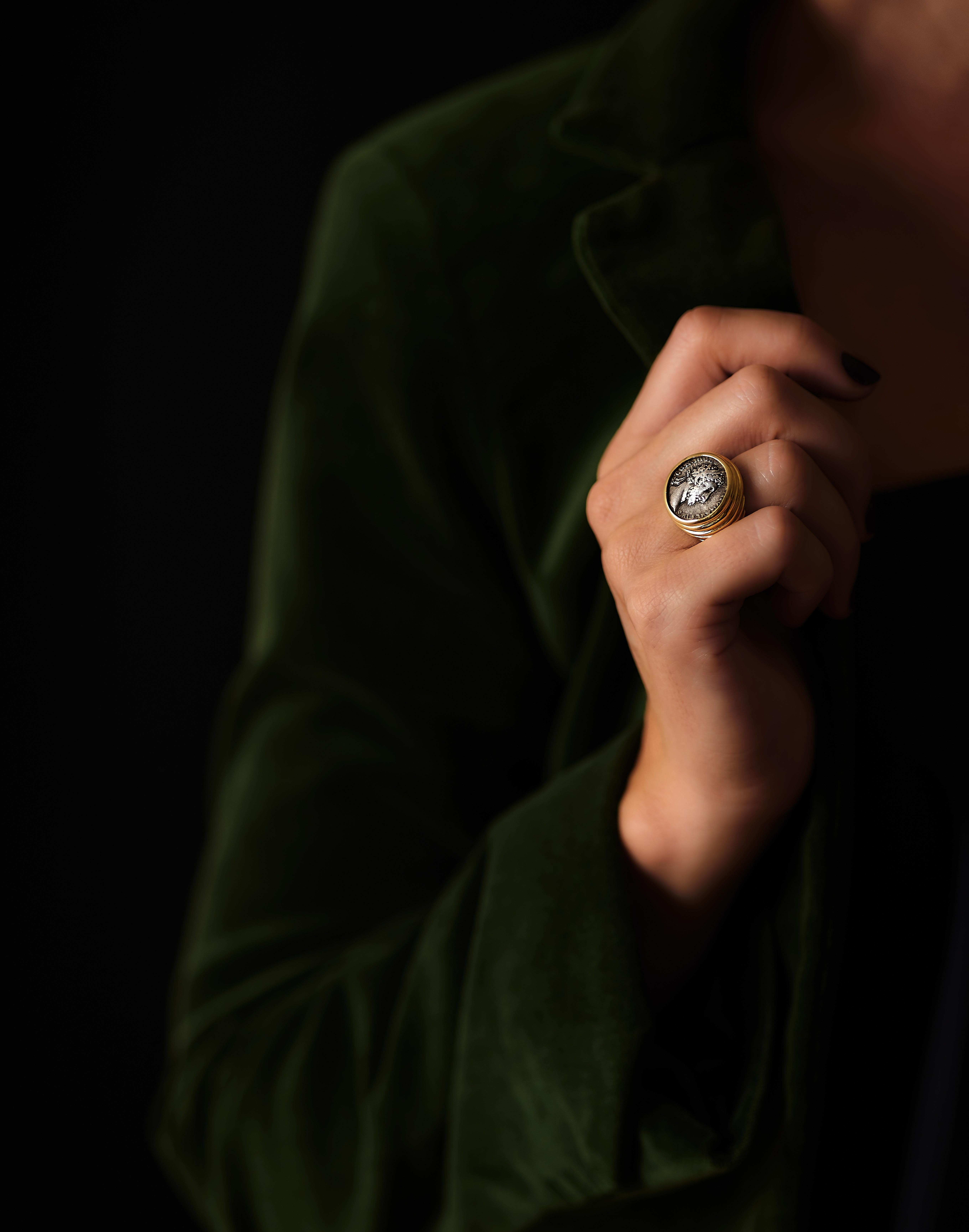 Anillo Bulgari Monete años 70, Emperador Commudos 180 - 192dc en Bueno estado para la venta en Malmö, Skåne län