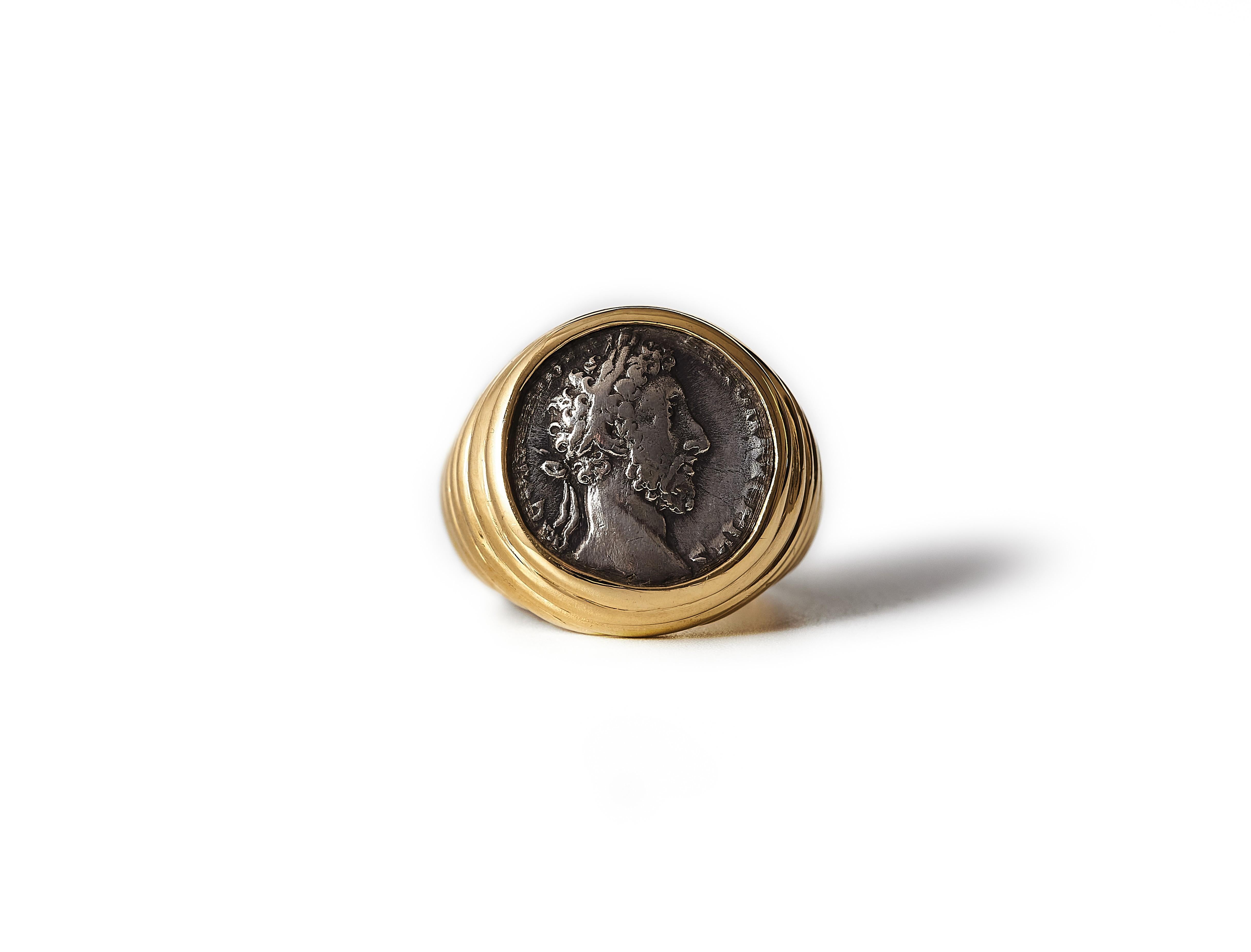 Femenino o masculino Anillo Bulgari Monete años 70, Emperador Commudos 180 - 192dc en venta