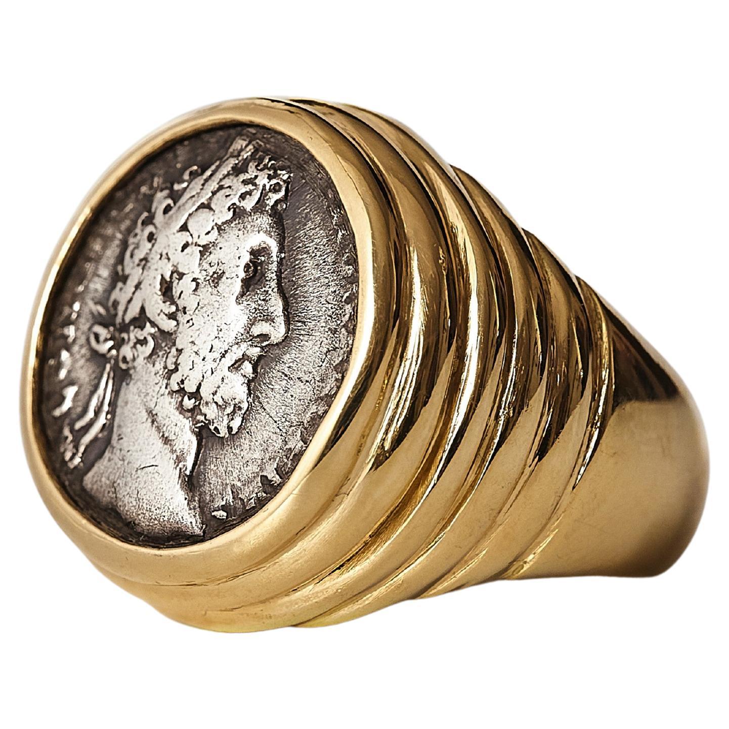 Anello Bulgari Monet anni '70, Imperatore Commudos 180 - 192dc