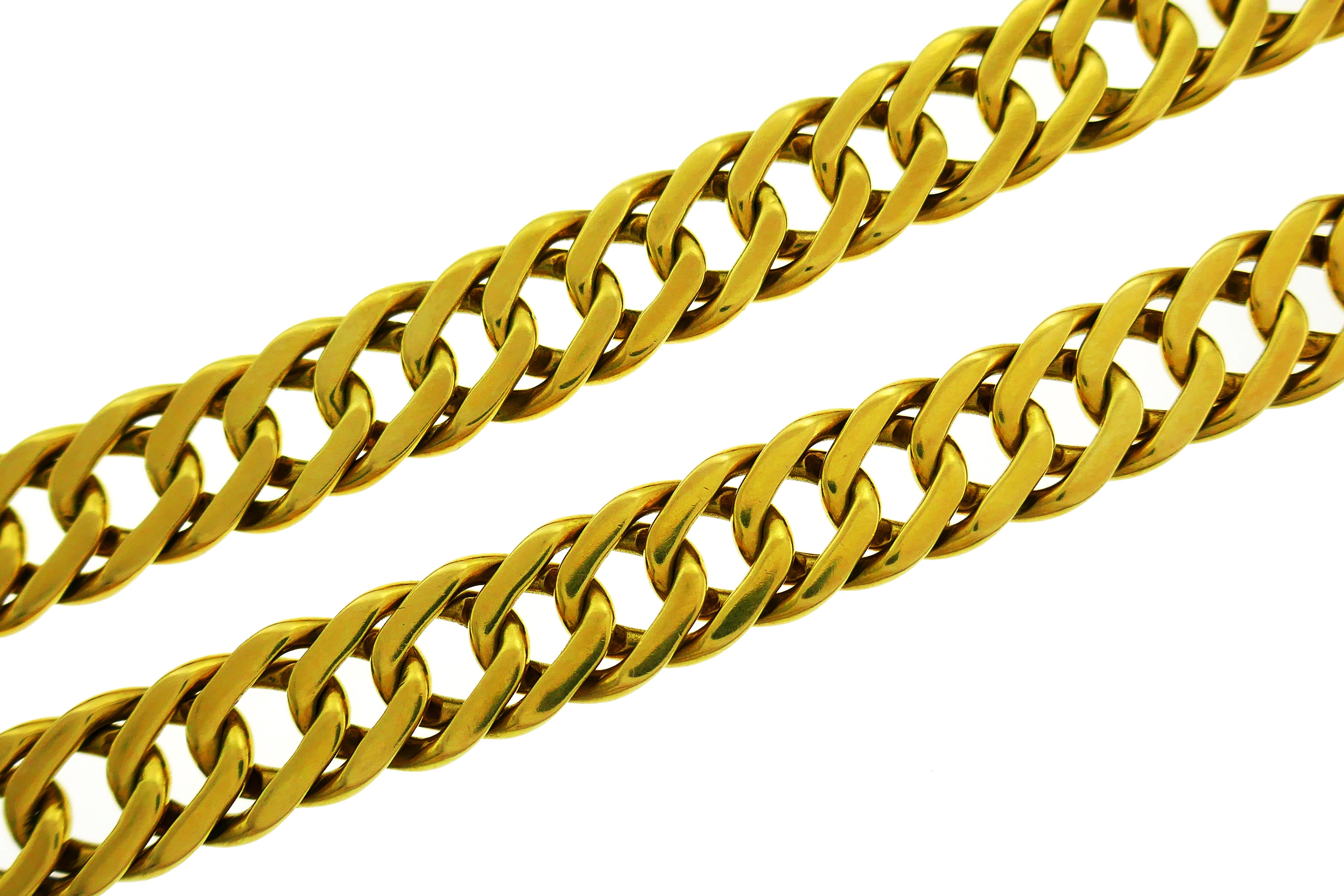 1970s Bulgari Yellow Gold Chain Necklace 1