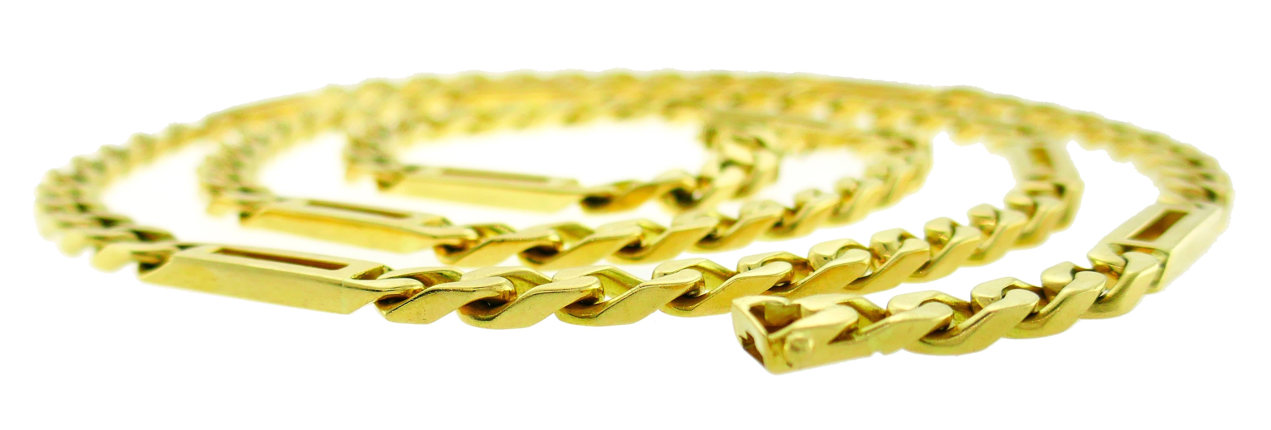 1970s Bulgari Yellow Gold Chain Necklace 1