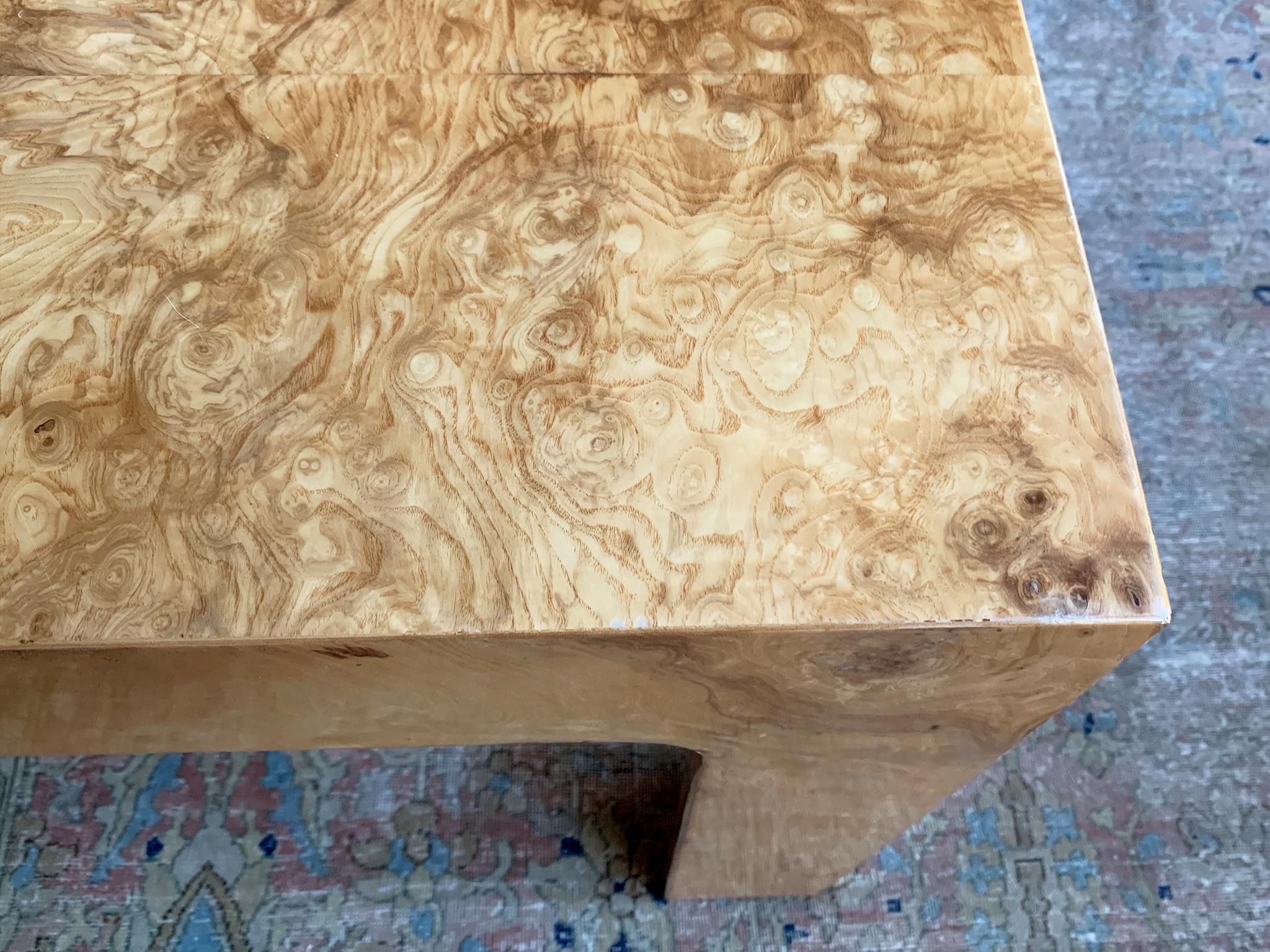 Late 20th Century 1970s Burl Coffee or Side Table