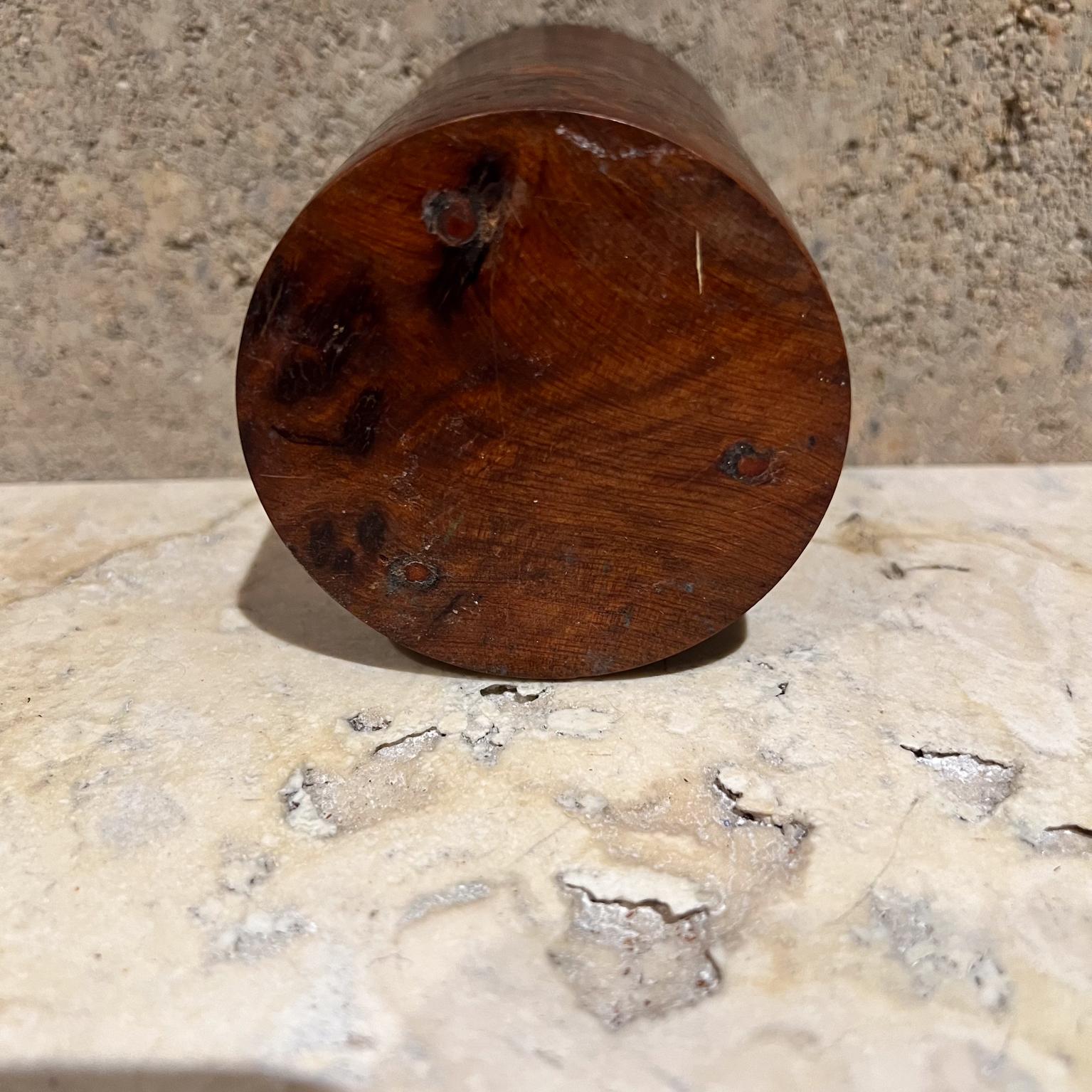 Late 20th Century 1970s Burlwood Cup Pen Holder Desk Accessory