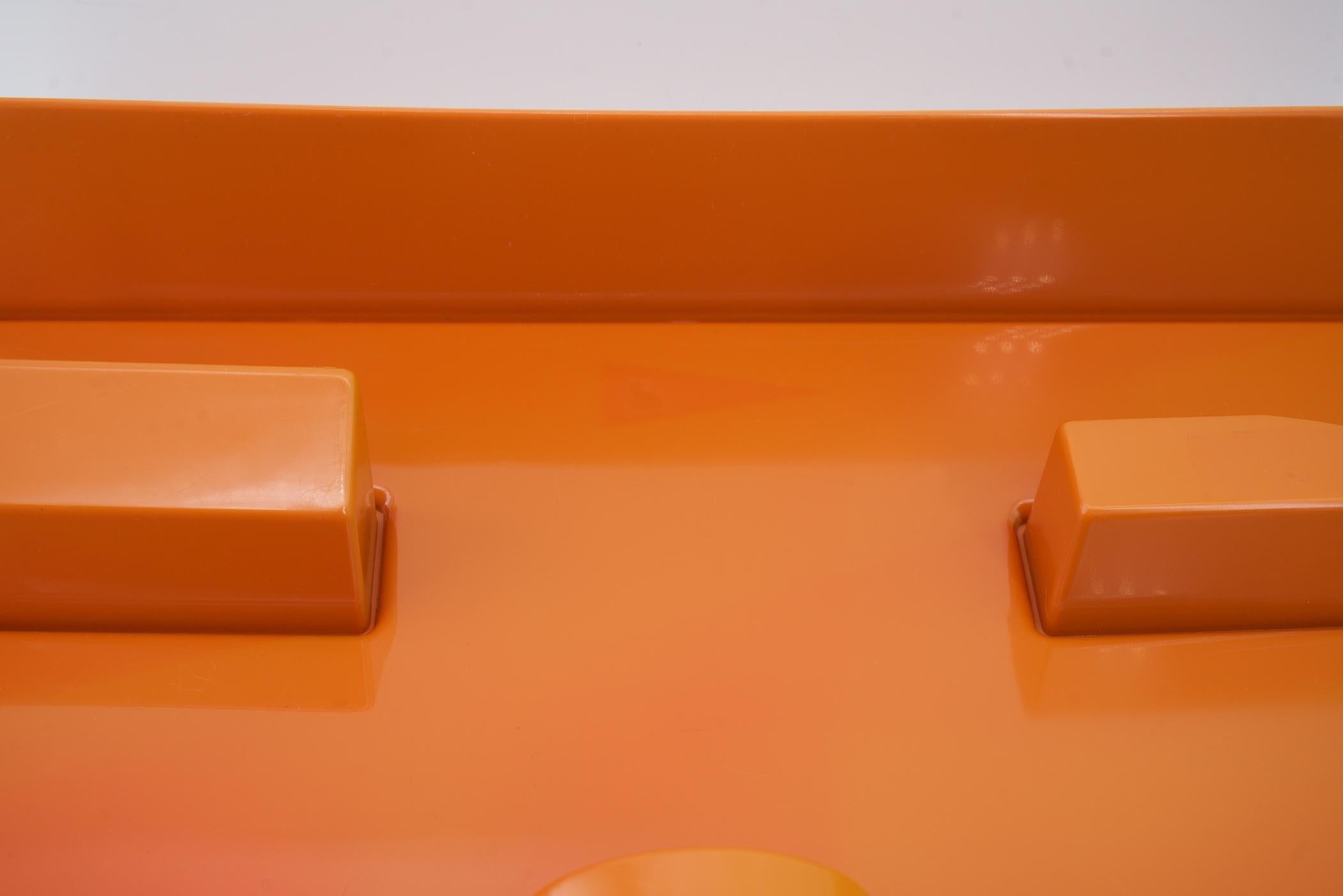 Plastic 1970s Burnt Orange Organizer Wall-All Uten Silo by Female Designer Maurer-Becker
