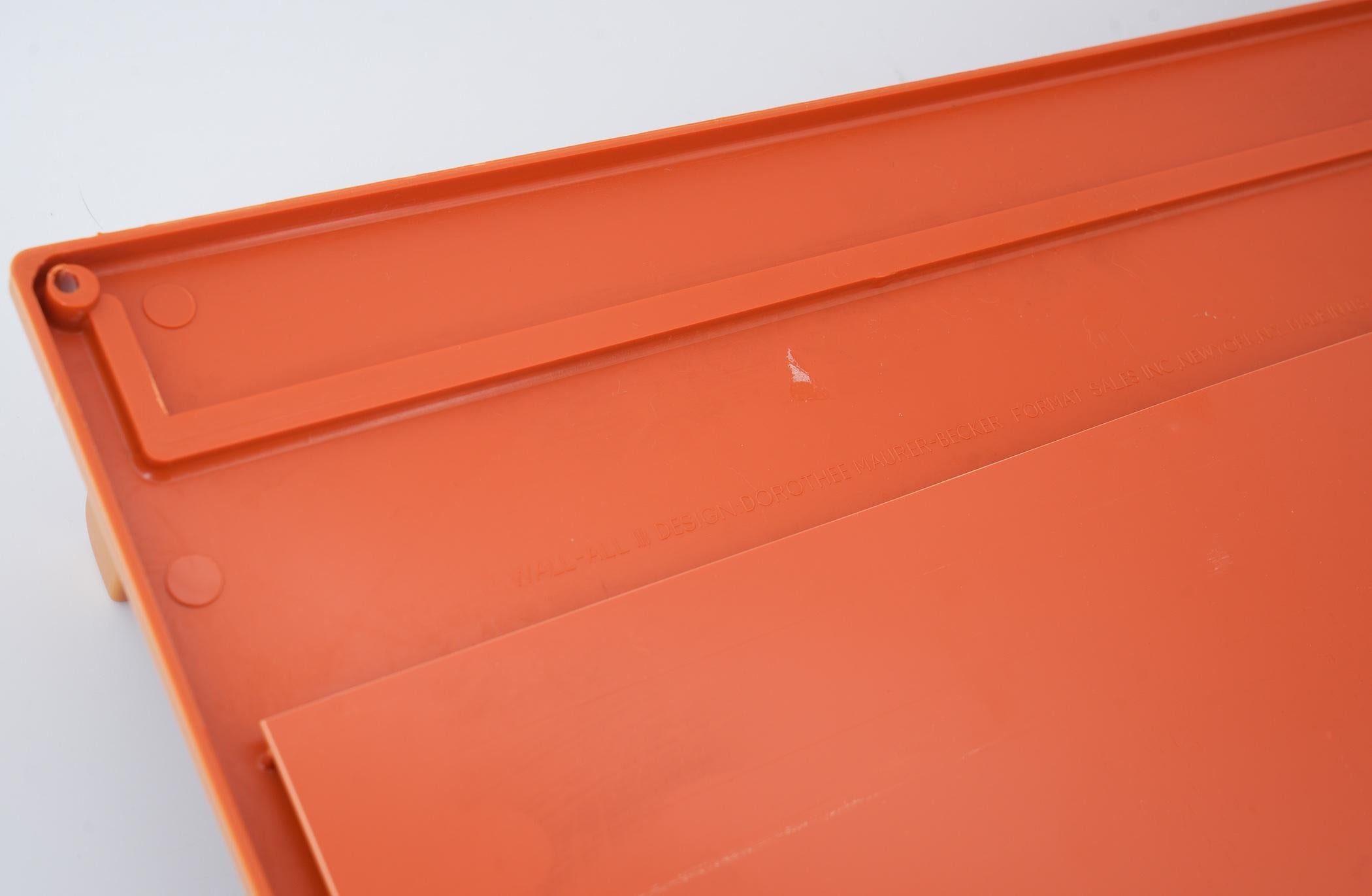 1970s Burnt Orange Organizer Wall-All Uten Silo by Female Designer Maurer-Becker 1