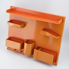 1970s Burnt Orange Organizer Wall-All Uten Silo by Female Designer Maurer-Becker