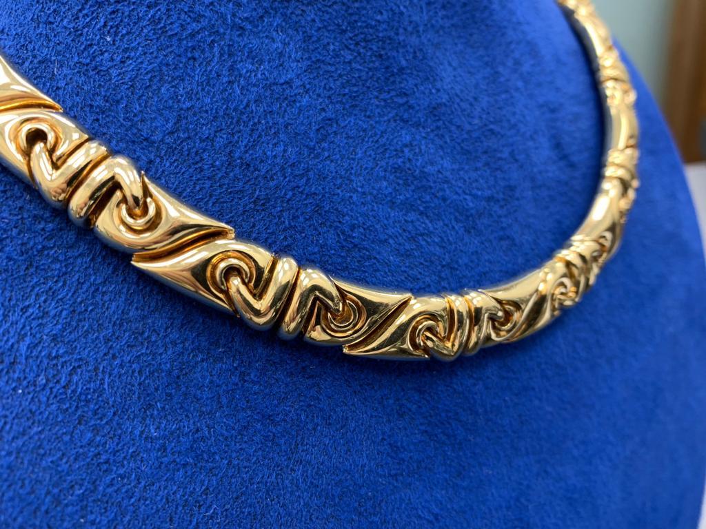 1970s stamped 18k yellow gold Bulgari Necklace 