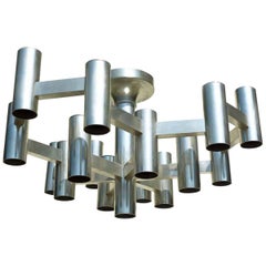 1970s by Gaetano Sciolari Italian Modernist Design Sculpture Ceiling Lamp