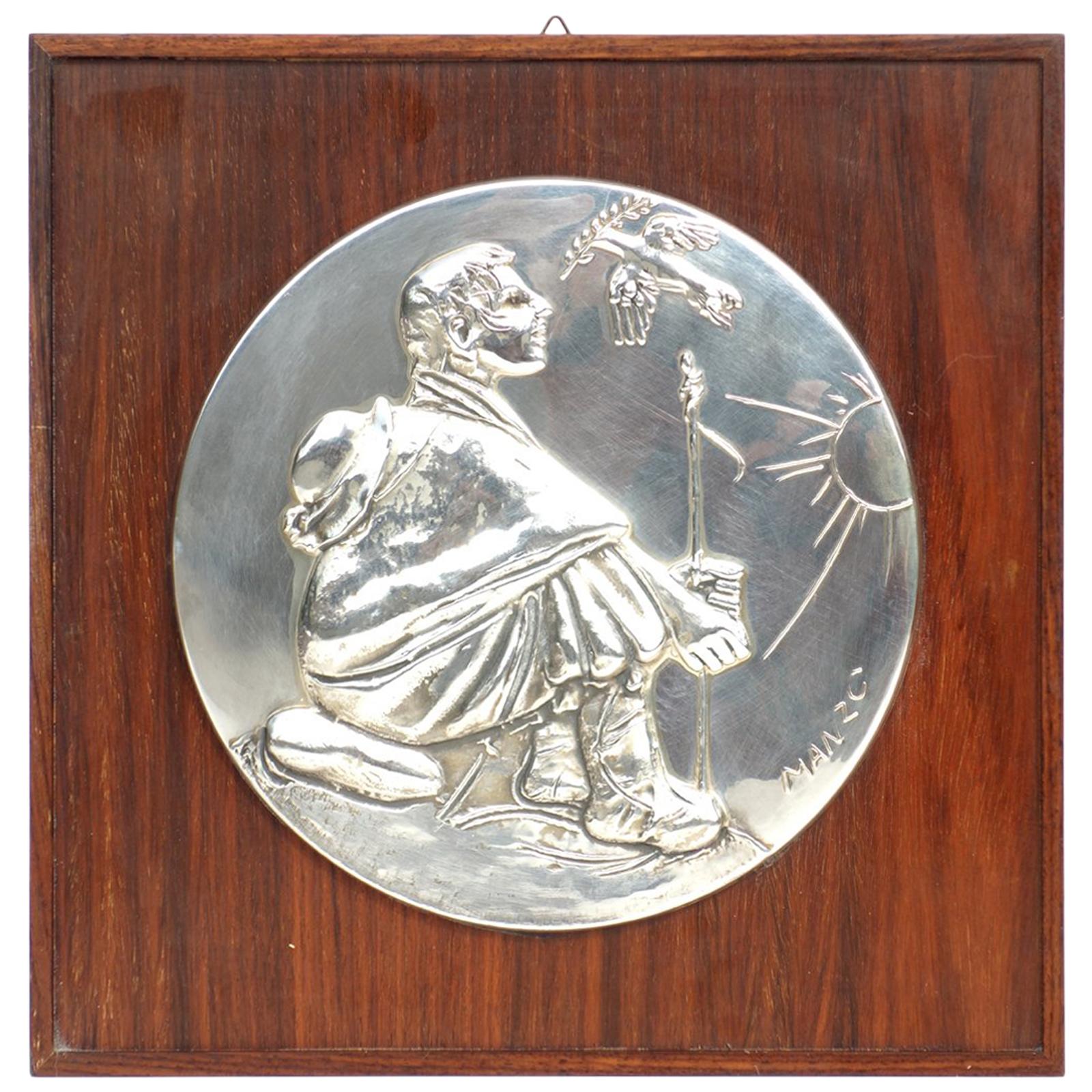 1970s by Giacomo Manzù for Franklin Mint Limited Etition Silver For Sale