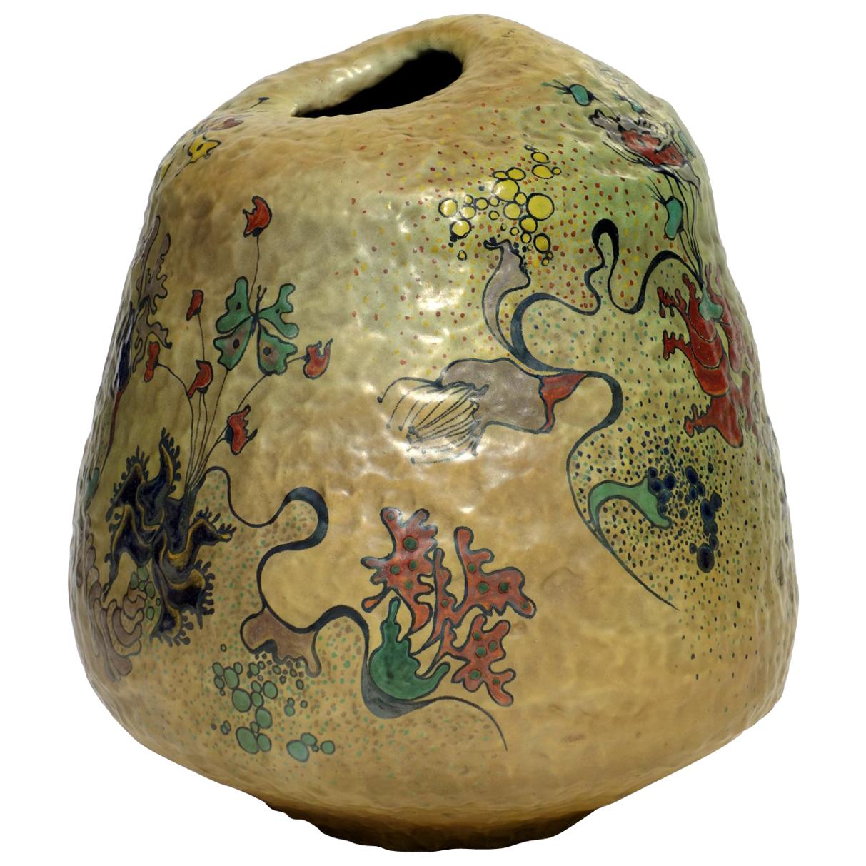 Troika Cornwall Pottery Vase, Linda Taylor, Newlyn, 1970s For Sale at