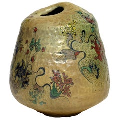 Vaso scultura grande in ceramica italiana anni '70 di Giacomo Onestini