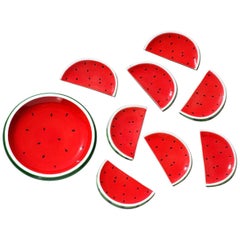 1970s by Italica Ars Watermelon Pottery Set