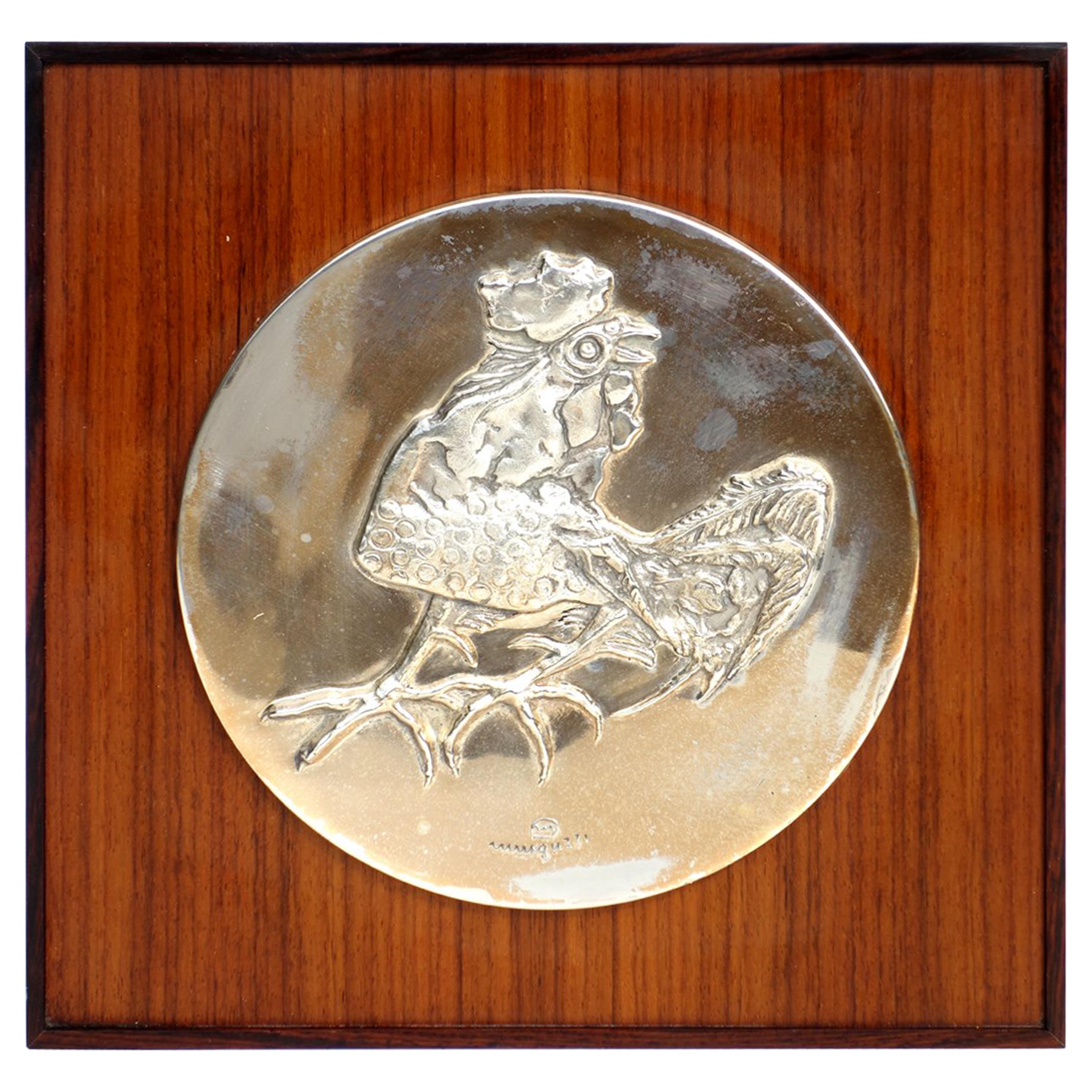 1970s by Luciano Minguzzi for Franklin Mint Limited Edition Silver Cock