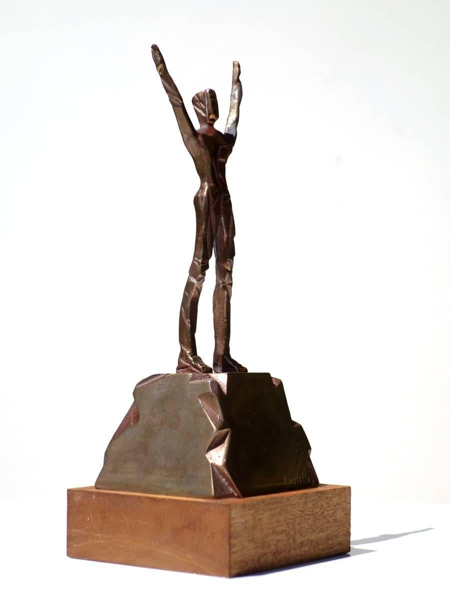 Mario Rossella Sculpture
Metal figure
Wood base.

 