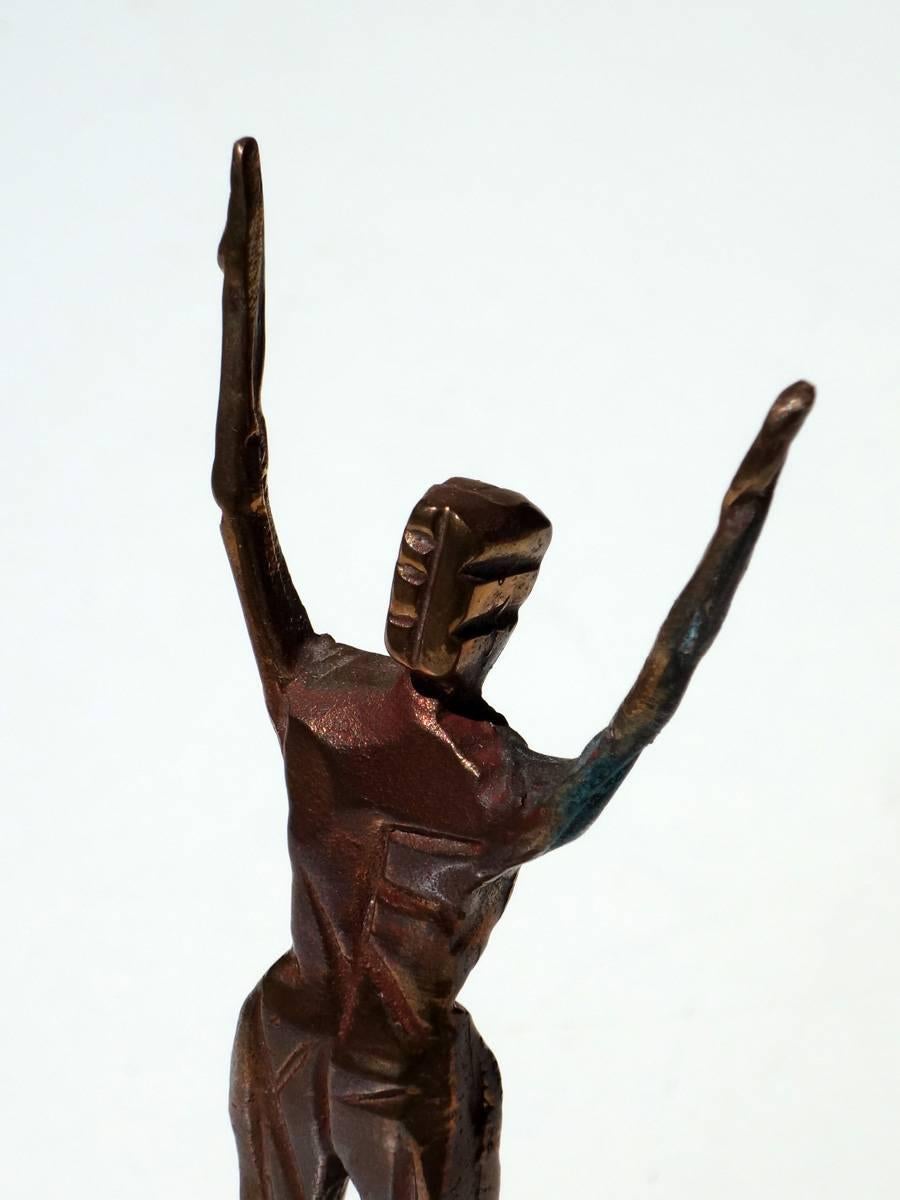 Sculpture - Figure de Mario Rossello des années 1970 Excellent état - En vente à Brescia, IT