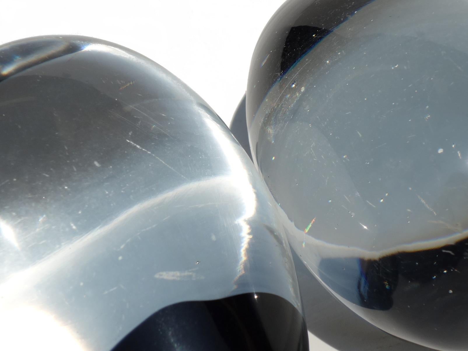 Italian 1970s by Renato Toso Murano Glass Pair of Stone Paperweights For Sale