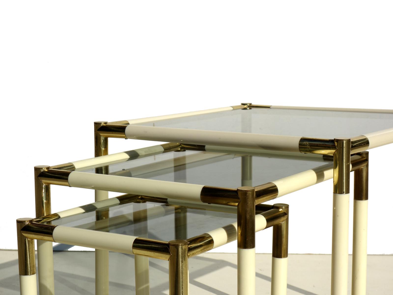 Late 20th Century 1970s by Tommaso Barbi Italian Design Nesting Tables