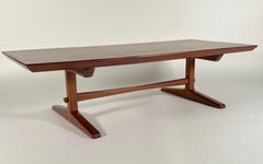 1970s California Studio Craft Made Solid Mahogany Coffee Table Nakashima Style
