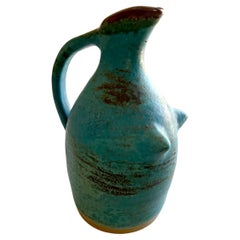Vintage 1970s California Studio Milk Stoneware Pitcher Vase