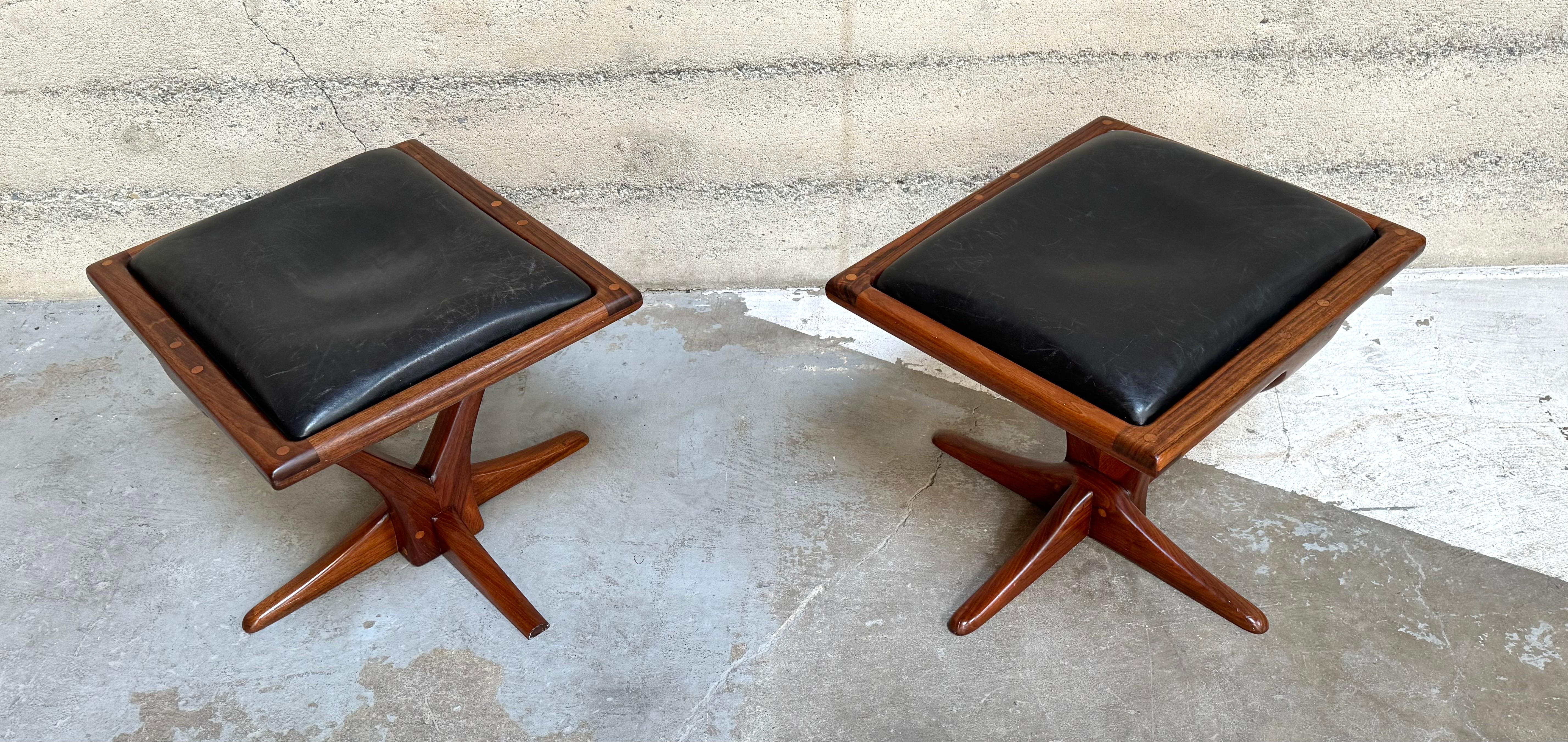 Hand-Crafted 1970s California Studio Stools For Sale