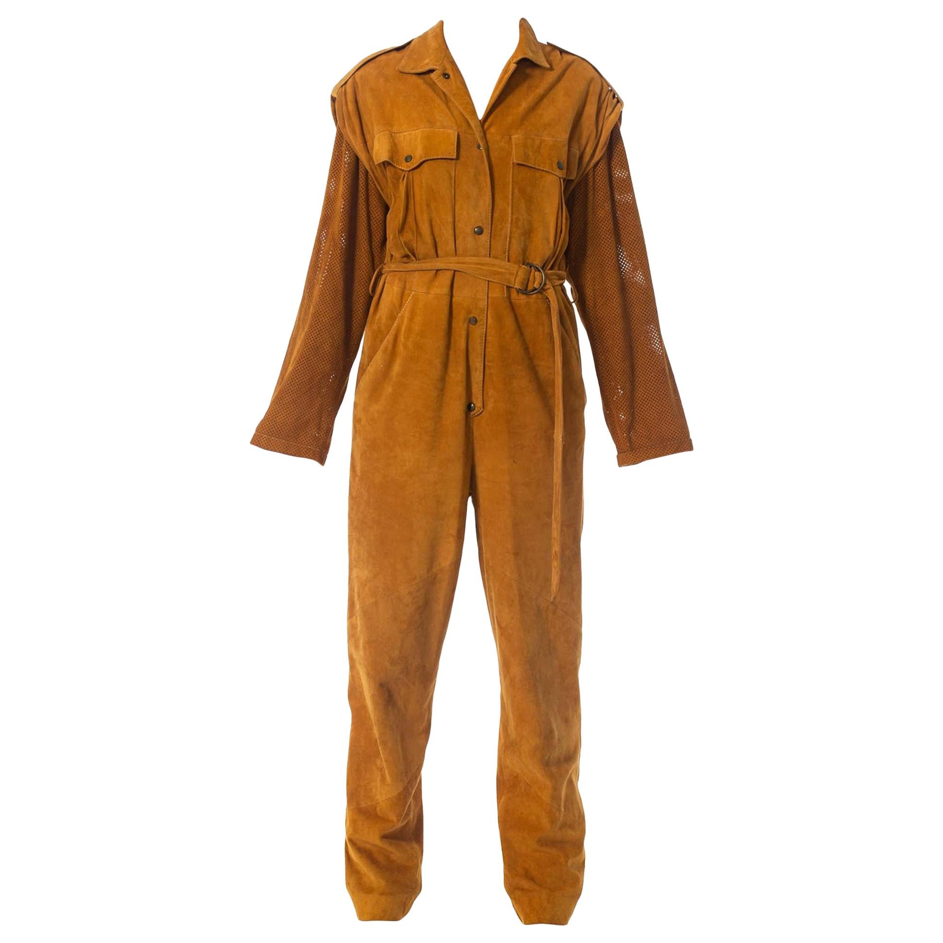 Suede Jumpsuit - 2 For Sale on 1stDibs | suede jumpsuit men, suede ...