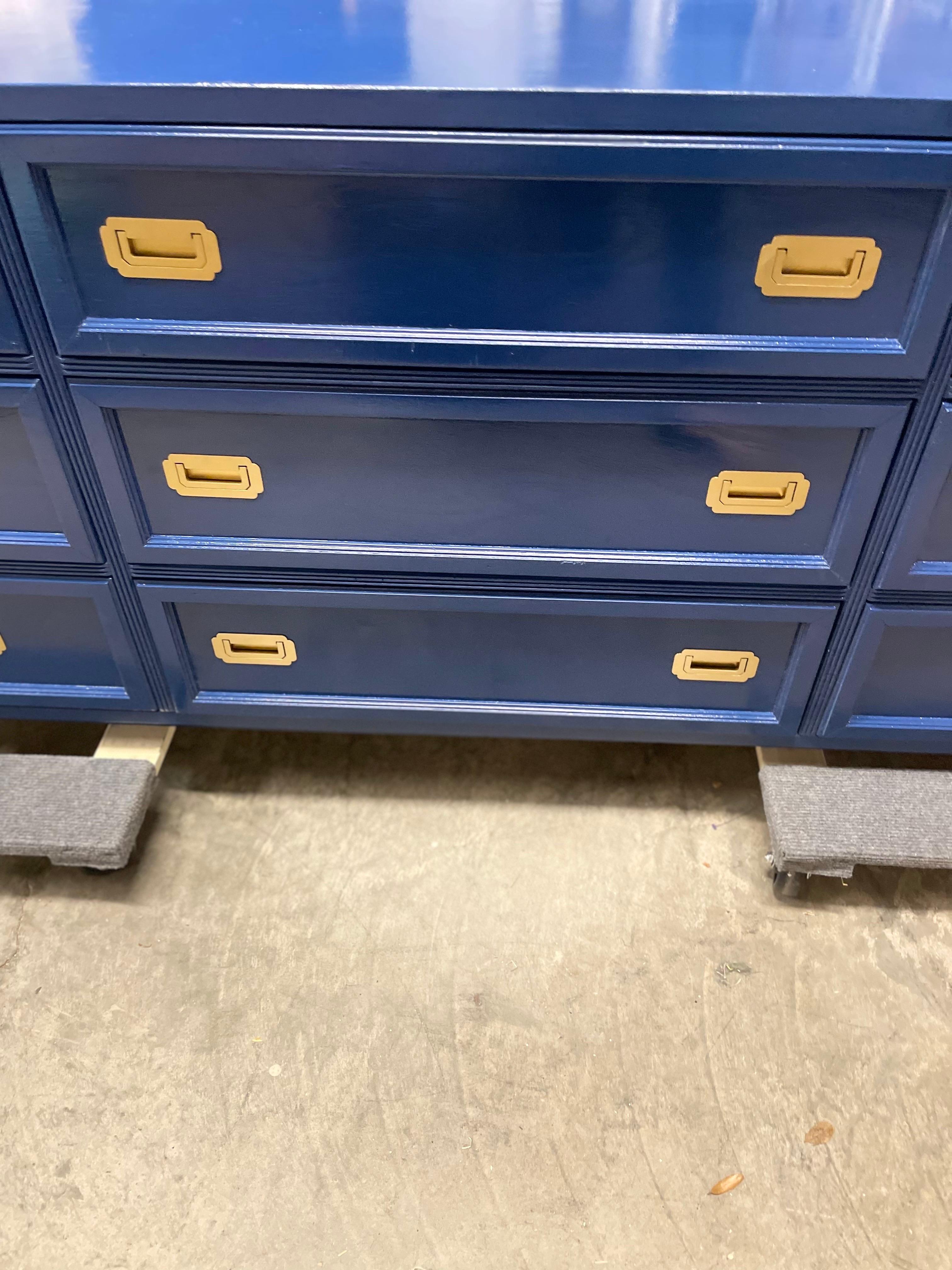 1970’s Campaign Dresser Newly Lacquered in Hague Blue 4
