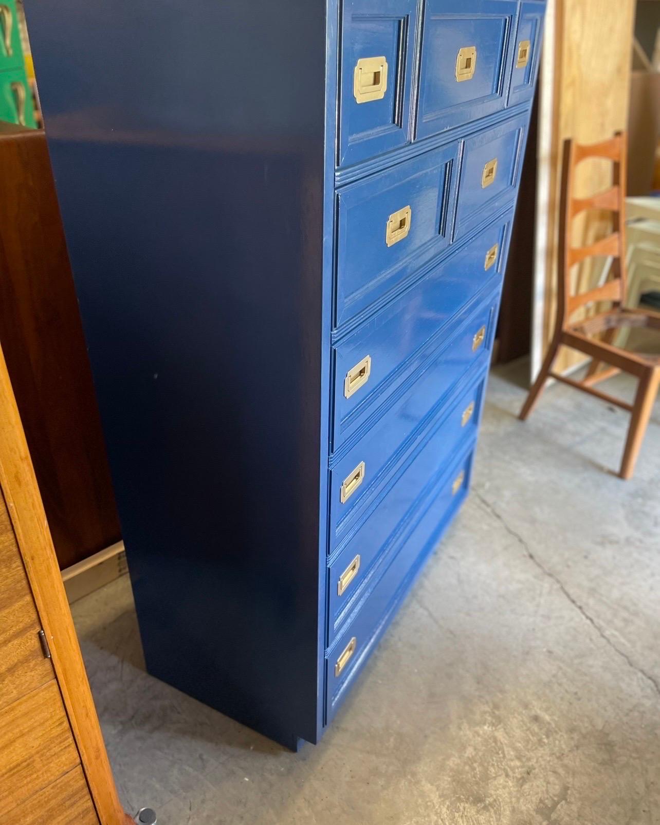 1970’s Campaign Dresser Newly Lacquered in Hague Blue 6