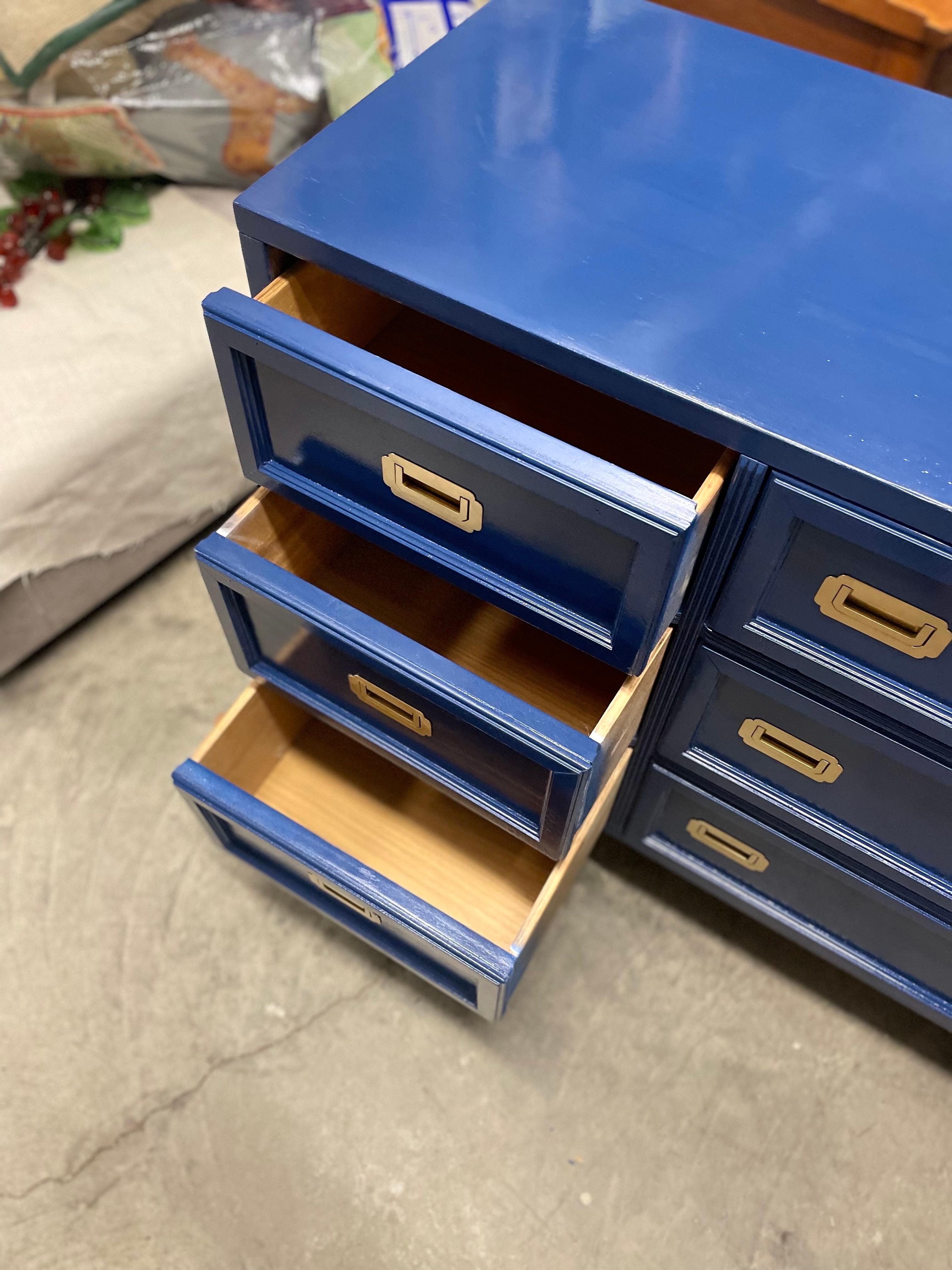 1970’s Campaign Dresser Newly Lacquered in Hague Blue 6
