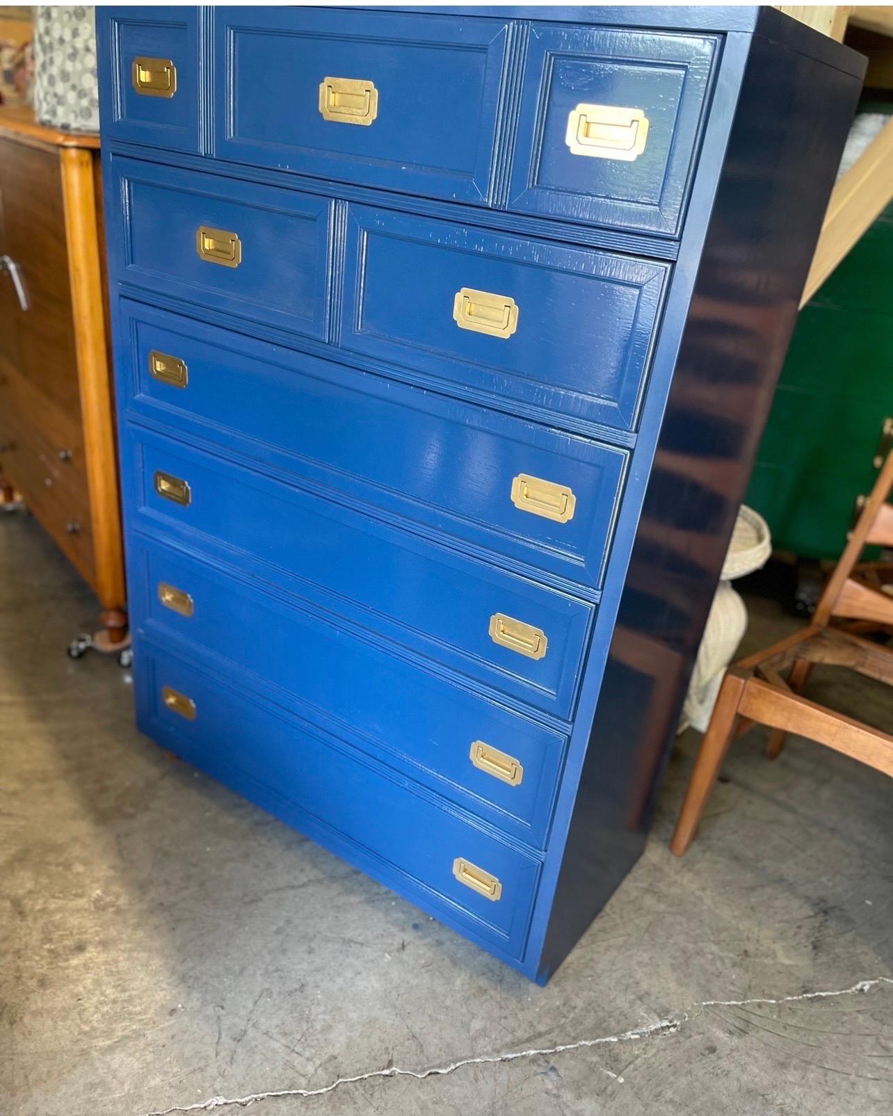1970’s Campaign Dresser Newly Lacquered in Hague Blue 7