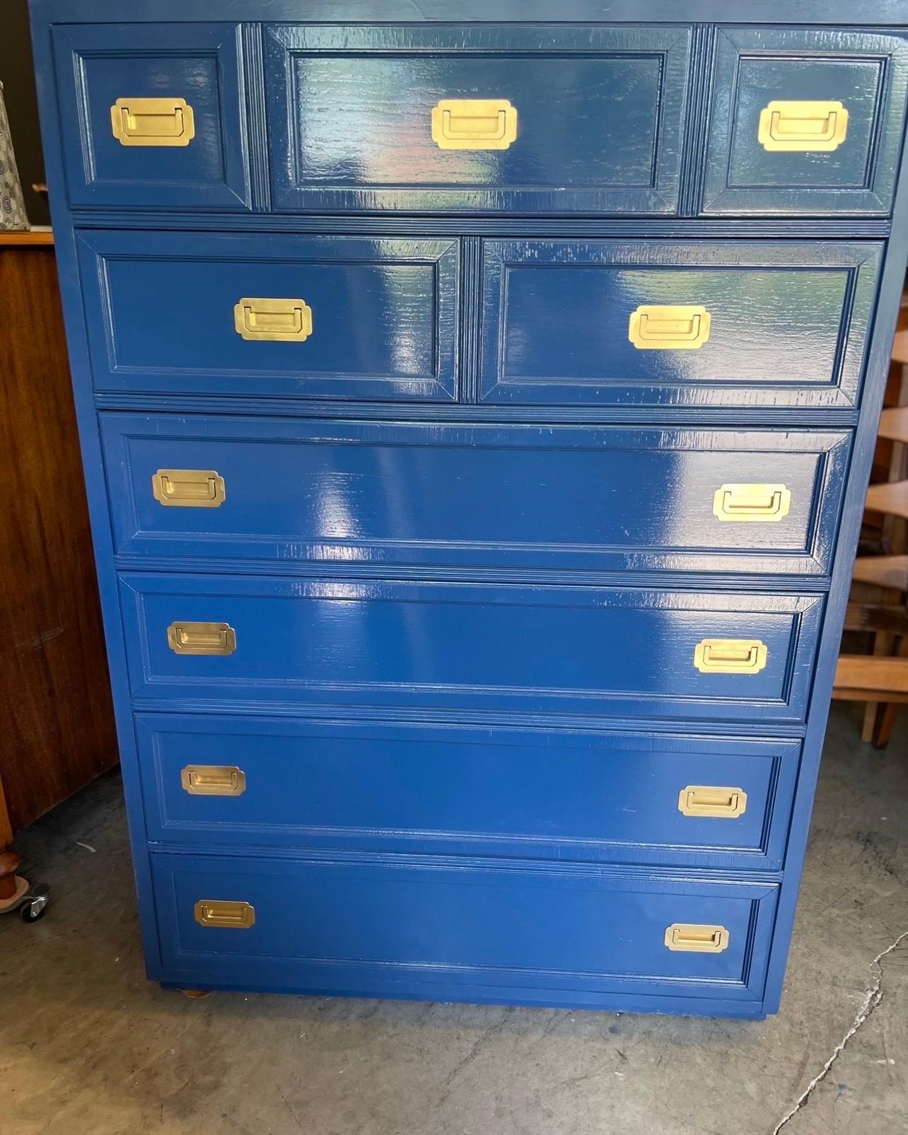 1970’s Campaign Dresser Newly Lacquered in Hague Blue 8