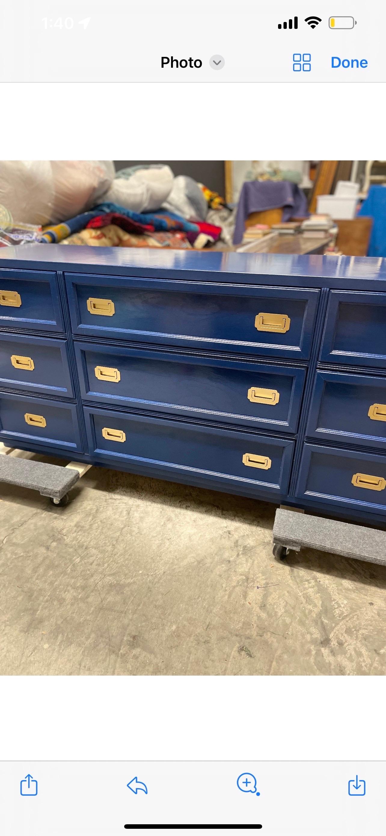 1970’s Campaign Dresser Newly Lacquered in Hague Blue 9