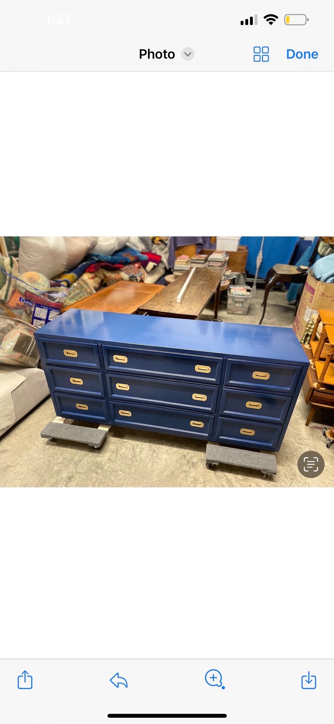 1970’s Campaign Dresser Newly Lacquered in Hague Blue 11