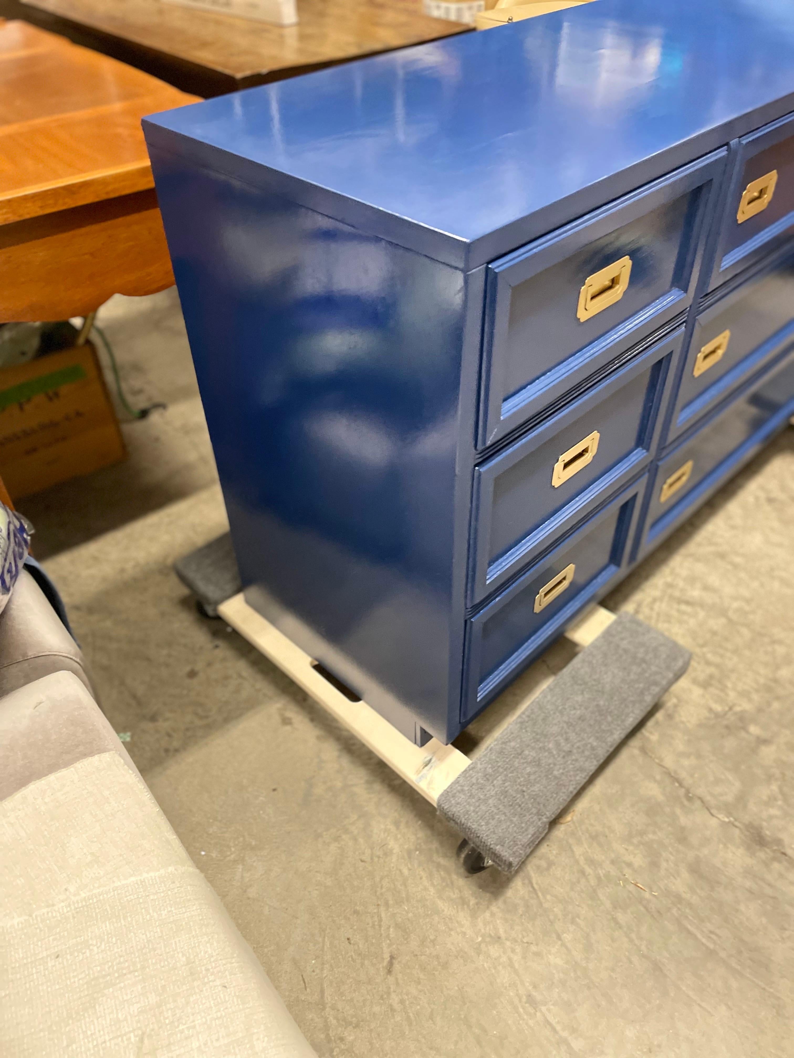 1970’s Campaign Dresser Newly Lacquered in Hague Blue 1