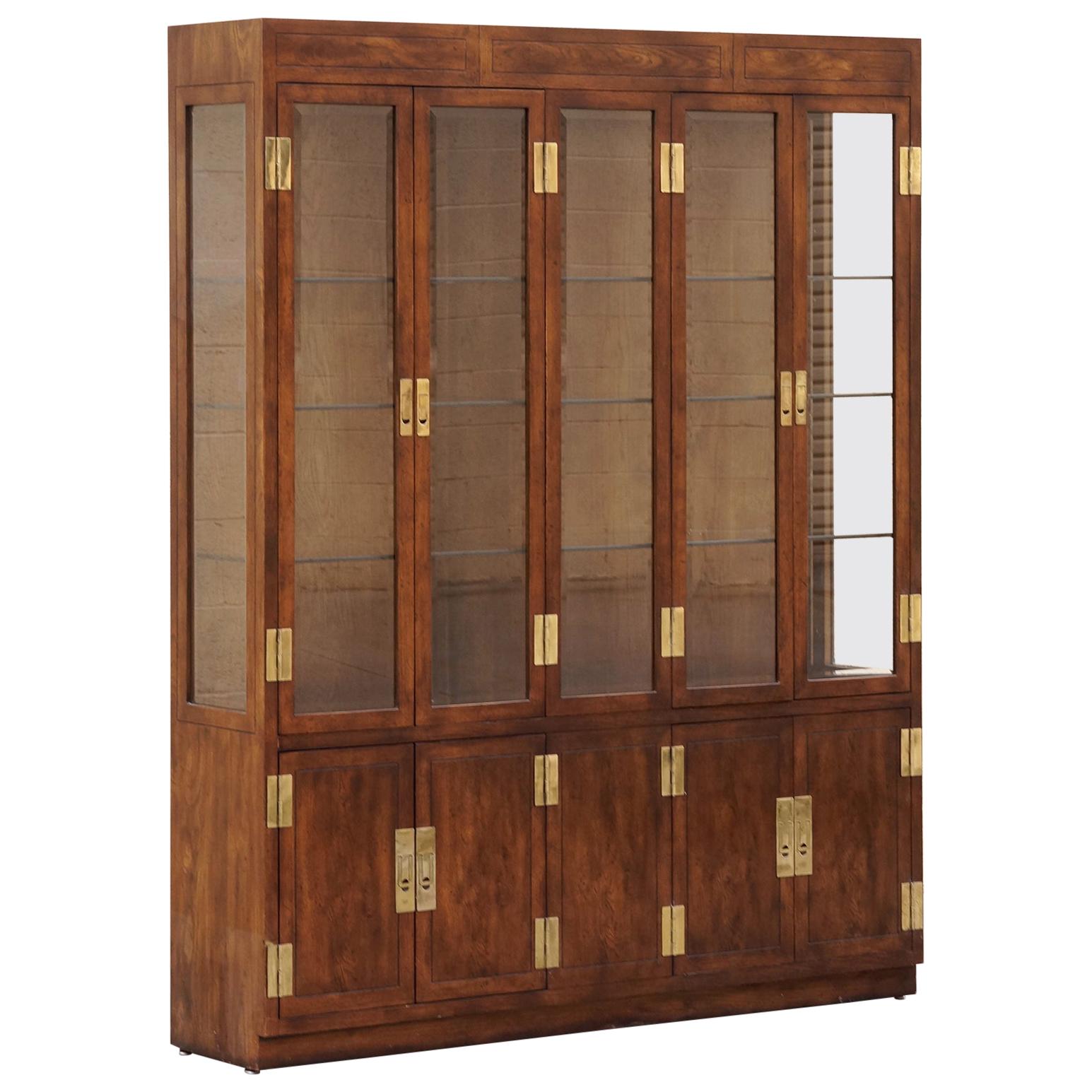 1970s "Campaign Series" Modern China Cabinet by Henredon