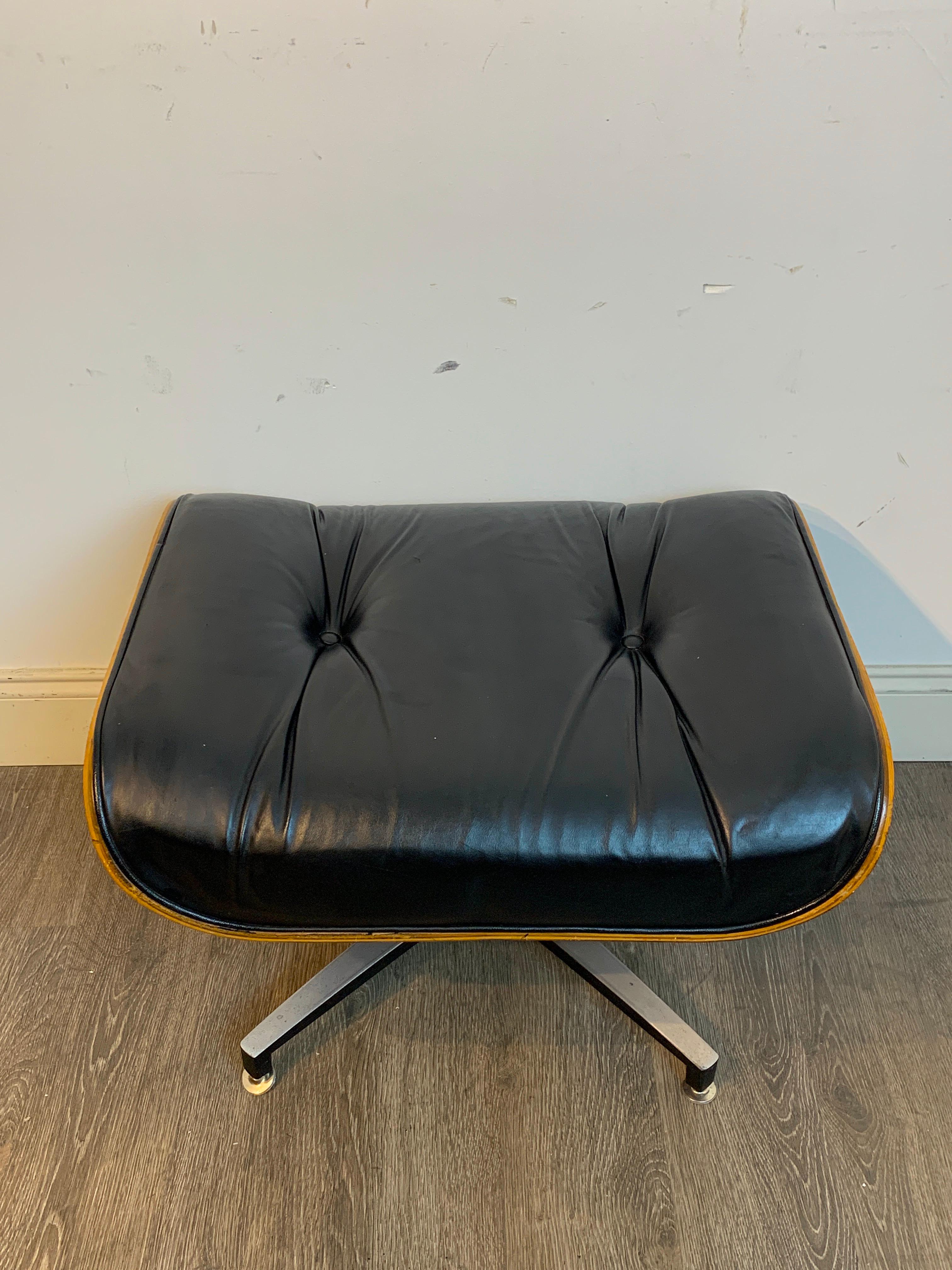 1970s Canadian Made Eames Style Lounge Chair and Ottoman, by Northfield 1