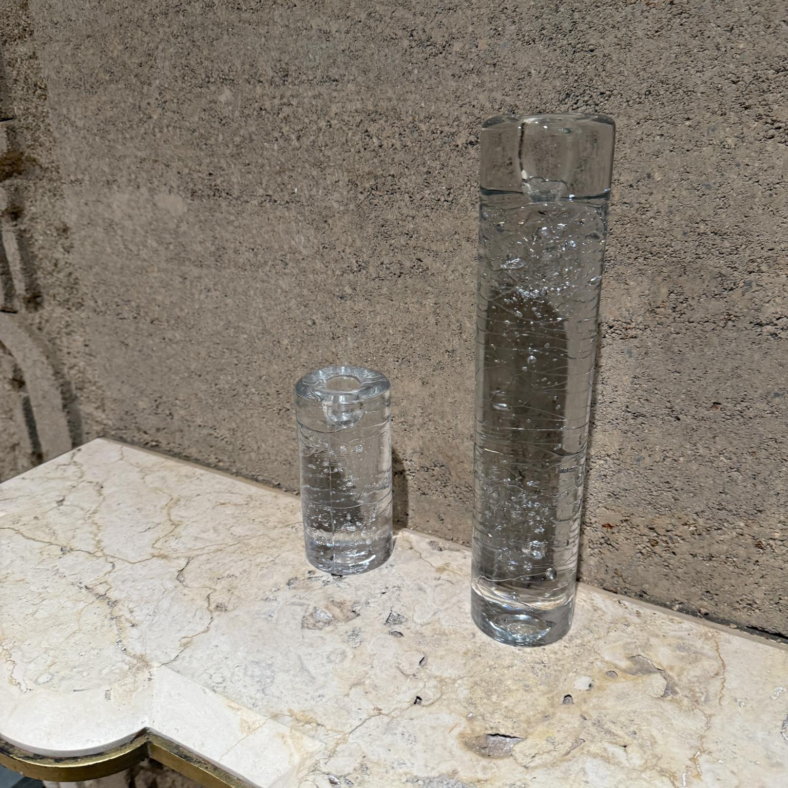 Portacandele anni '70 Arkipelago Round Ice Glass Timo Sarpaneva Iittala Finlandia in vendita 6