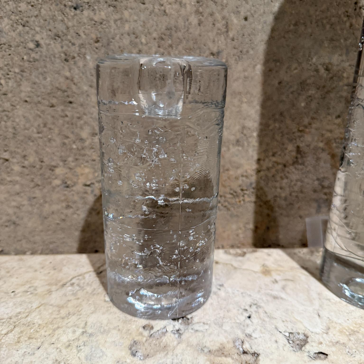 Portacandele anni '70 Arkipelago Round Ice Glass Timo Sarpaneva Iittala Finlandia in vendita 7