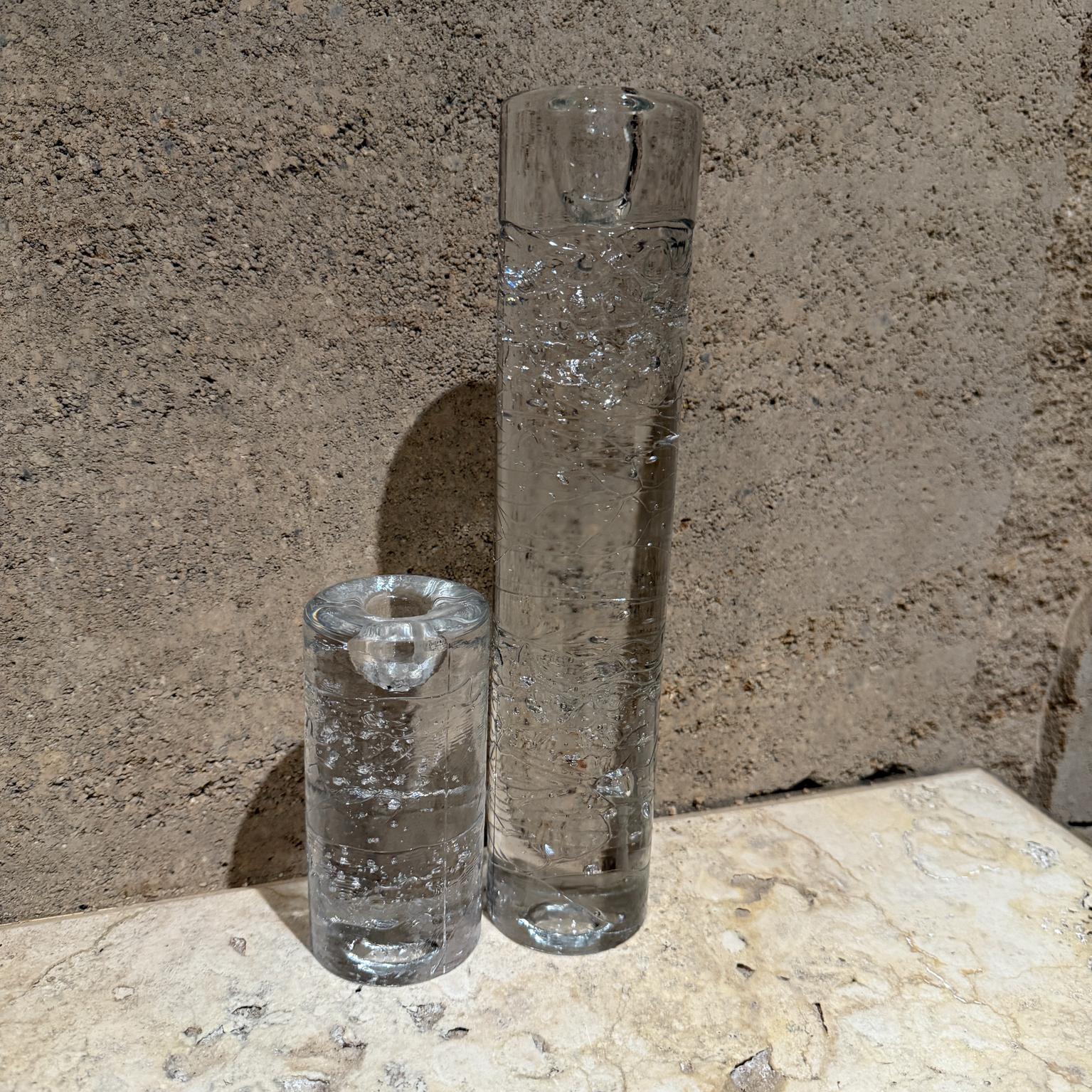 Portacandele anni '70 Arkipelago Round Ice Glass Timo Sarpaneva Iittala Finlandia in vendita 10