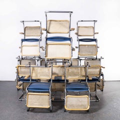 1970's Cantilever Chrome Frame Cane Backed Dining Chair, Various Quantities Ava