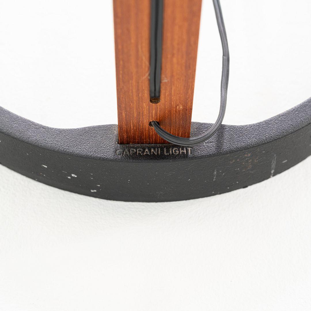 Lampada da terra Caprani anni '70 in teak e lino Timberline di Mads Caprani Danimarca in vendita 1