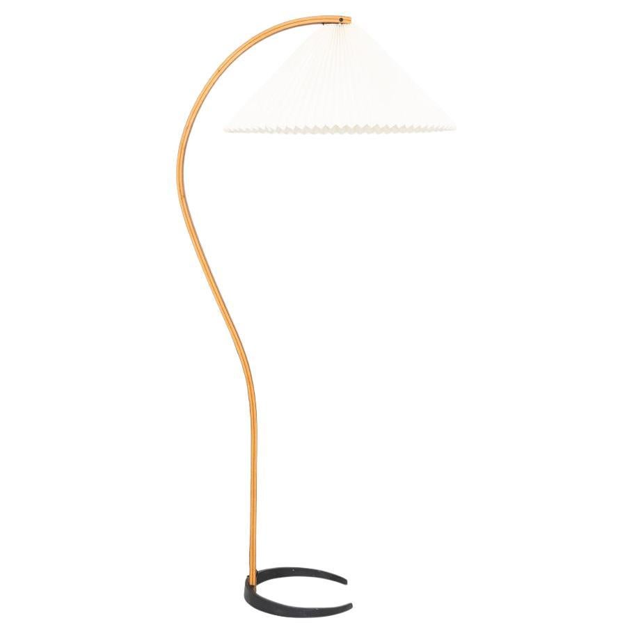 1970s Caprani Teak and Linen Timberline Floor Lamp by Mads Caprani Denmark