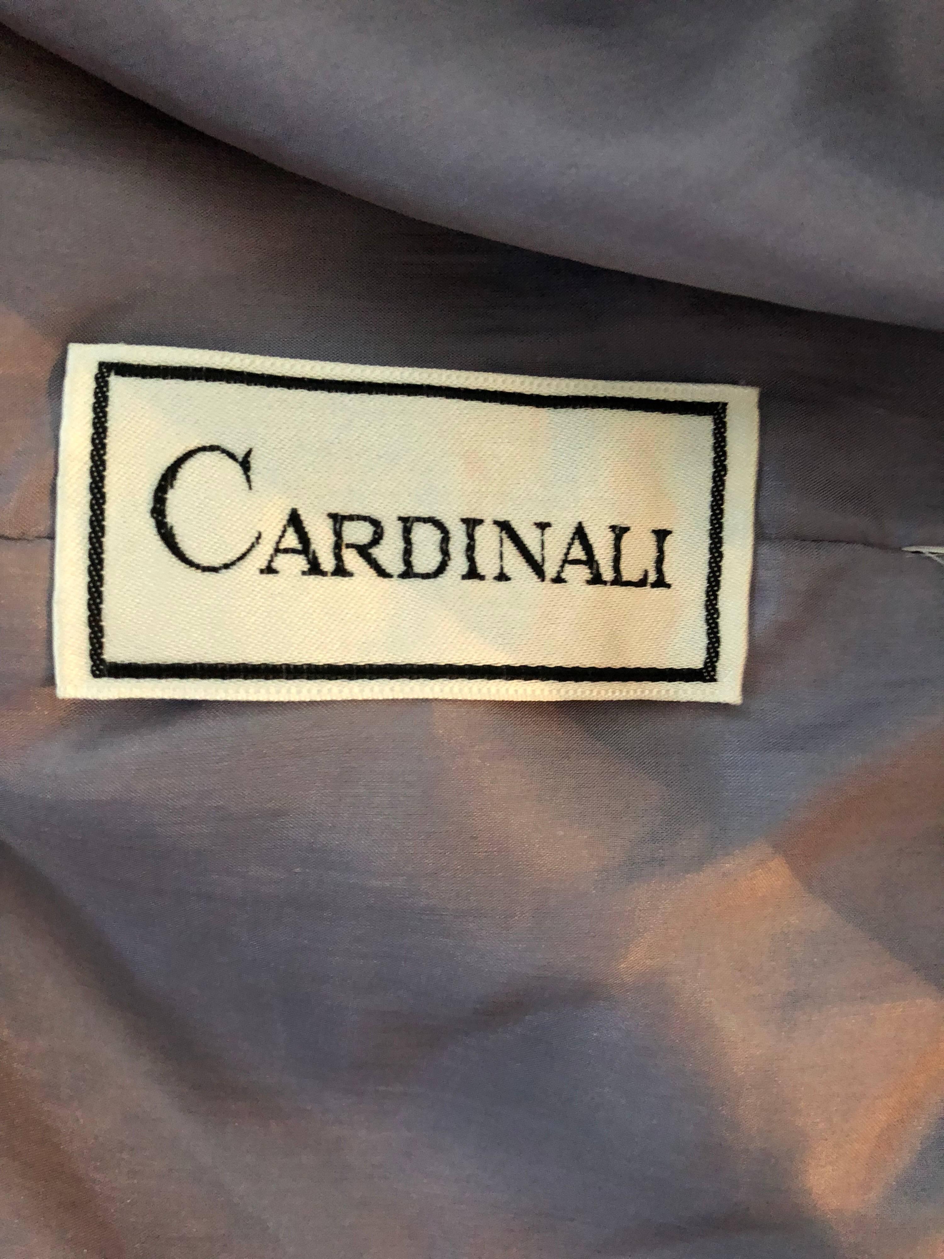 1970s Cardinali Original Sample Periwinkle Purple Vintage Silk 70s Halter Top 2