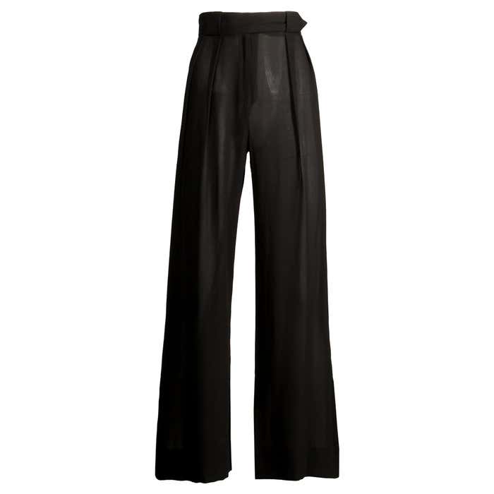1970s Cardinali Vintage Sheer Black Silk Palazzo Pants For Sale at ...
